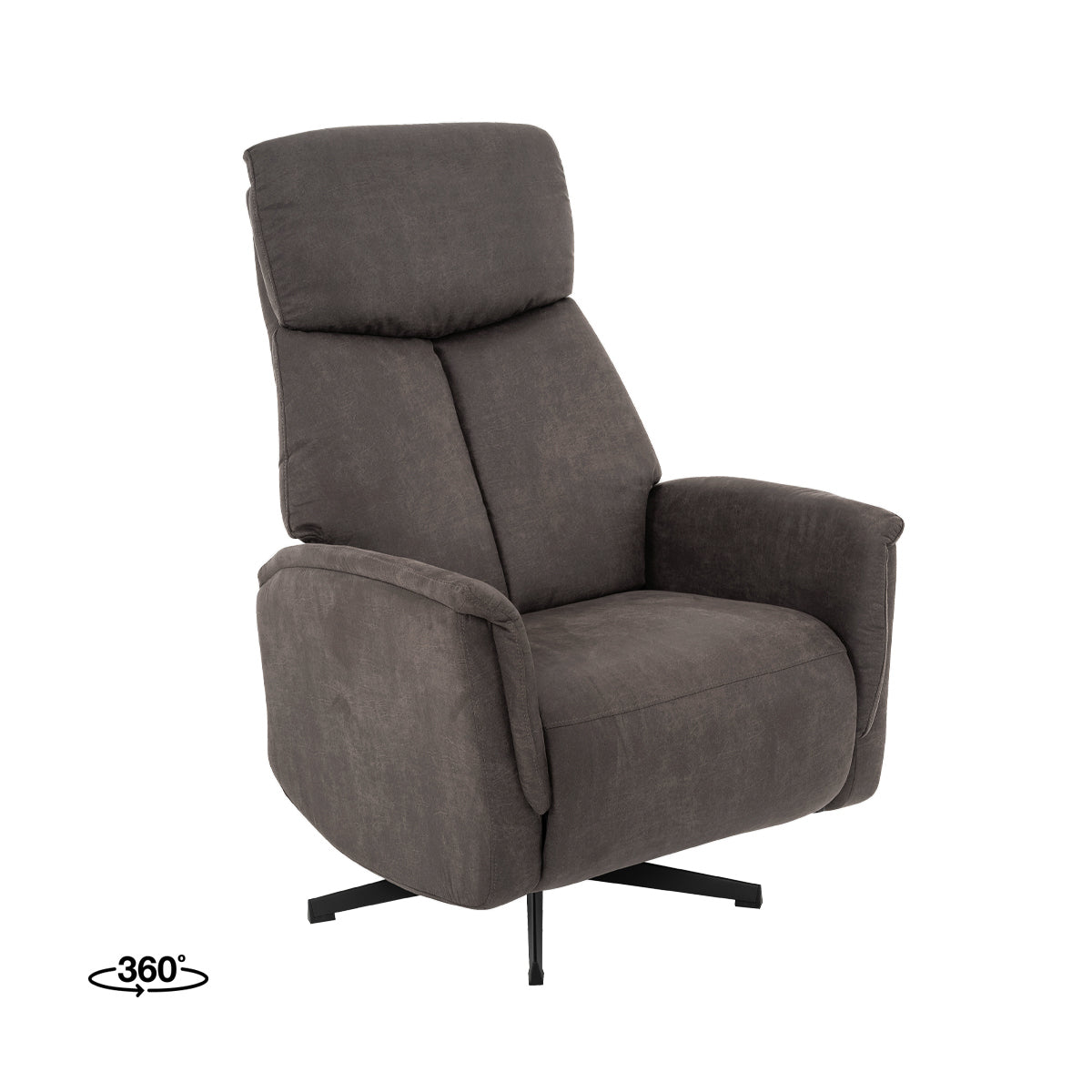LABEL51 Fauteuil Helsinki - Antraciet - Micro Suede -