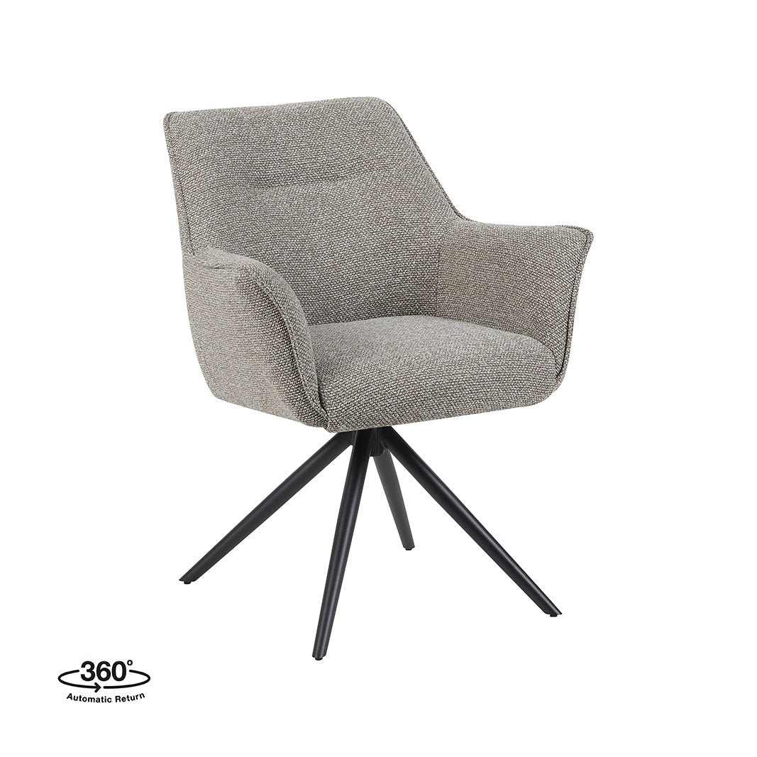 LABEL51 Eetkamerstoel Kimora - Mushroom - Royal Boucle -