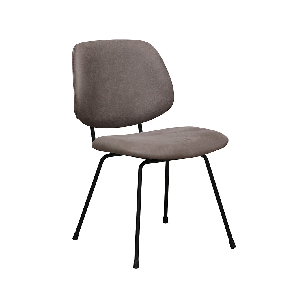 LABEL51 Eetkamerstoel Bello - Taupe - Micro Suede - Zwart