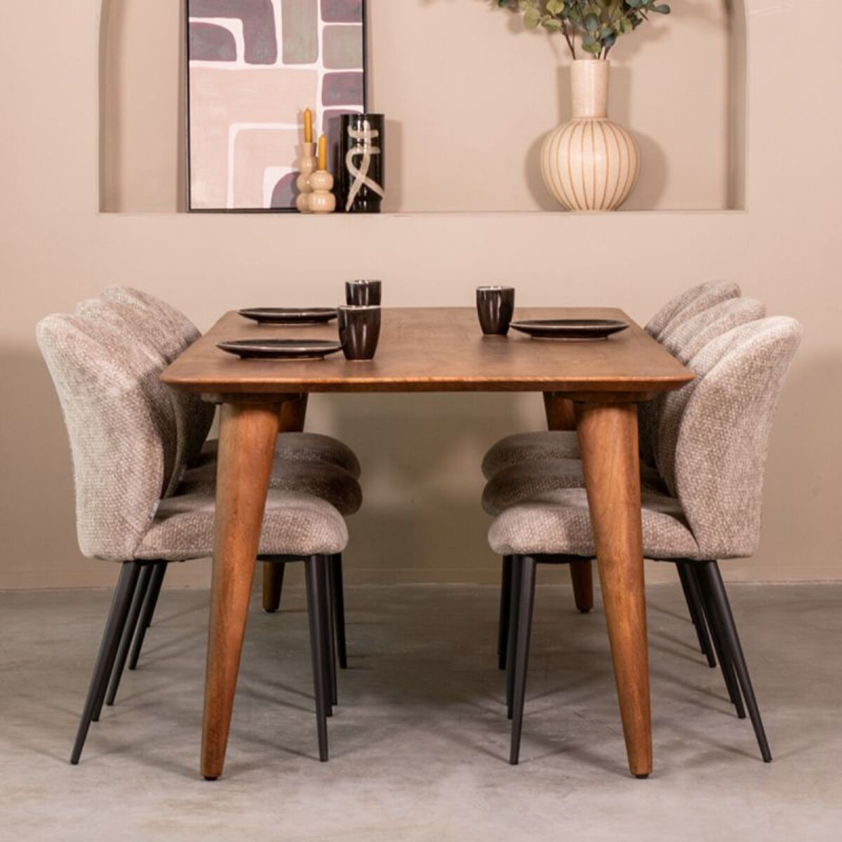 LABEL51 Eetkamertafel Fly - Nature Smooth - Mangohout - 160