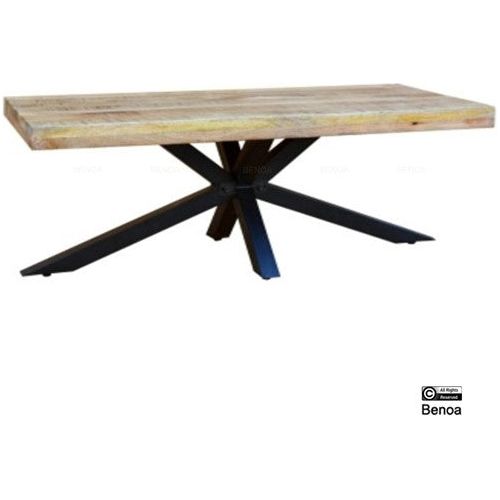 Salontafel mango 3+3 blad met spinpoot