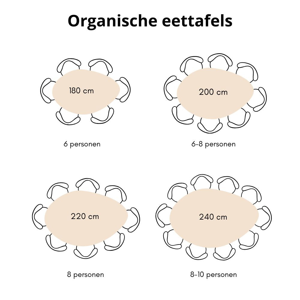 Eettafel Tinus Zwart Ovaal
