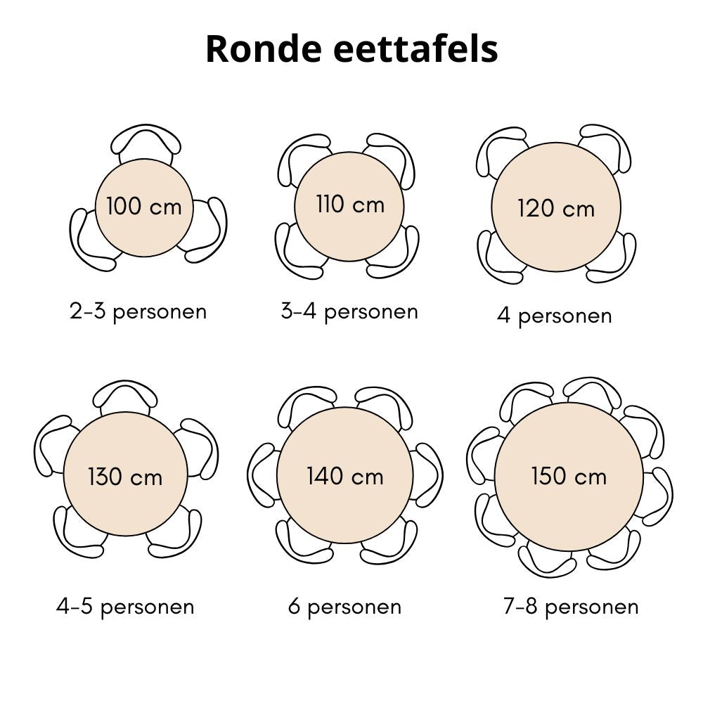 Eettafel Icon - Zwart Mangohout Rond