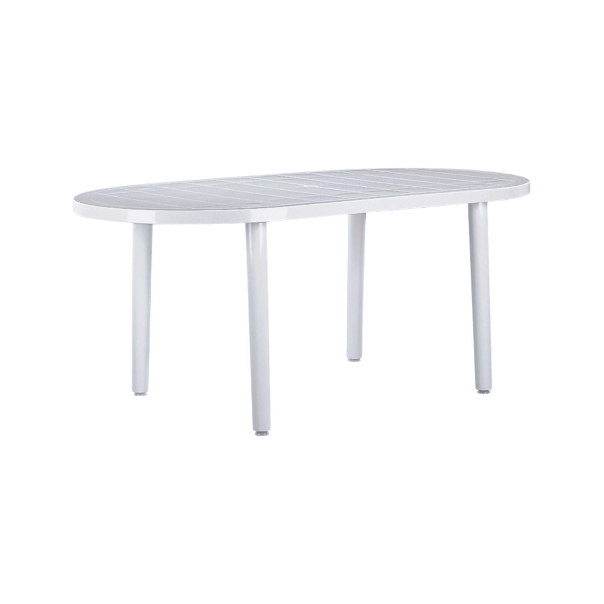 Garbar brava ovale tafel buiten 180x90 wit
