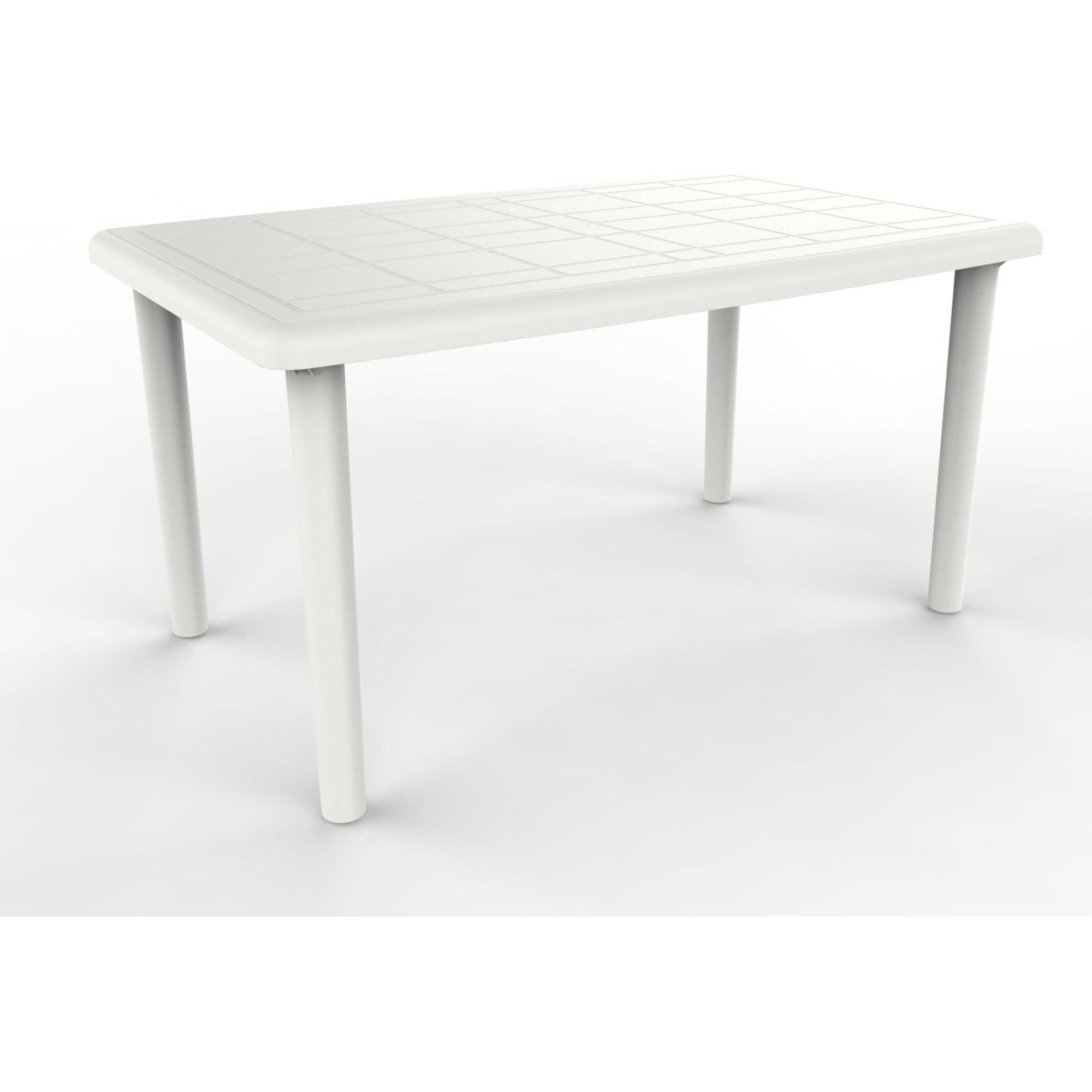 Garbar olot rechthoekige tafel buiten 140x90 wit