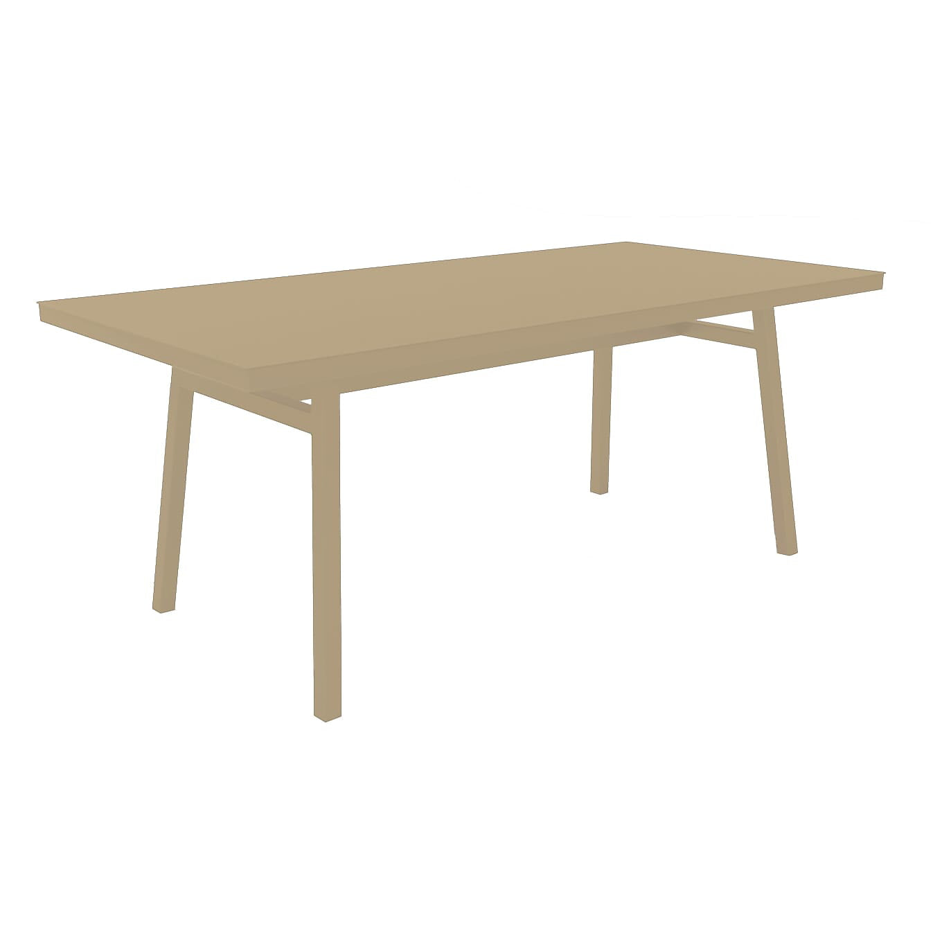 Milano rechthoekige tafel 180x90 zandkleur