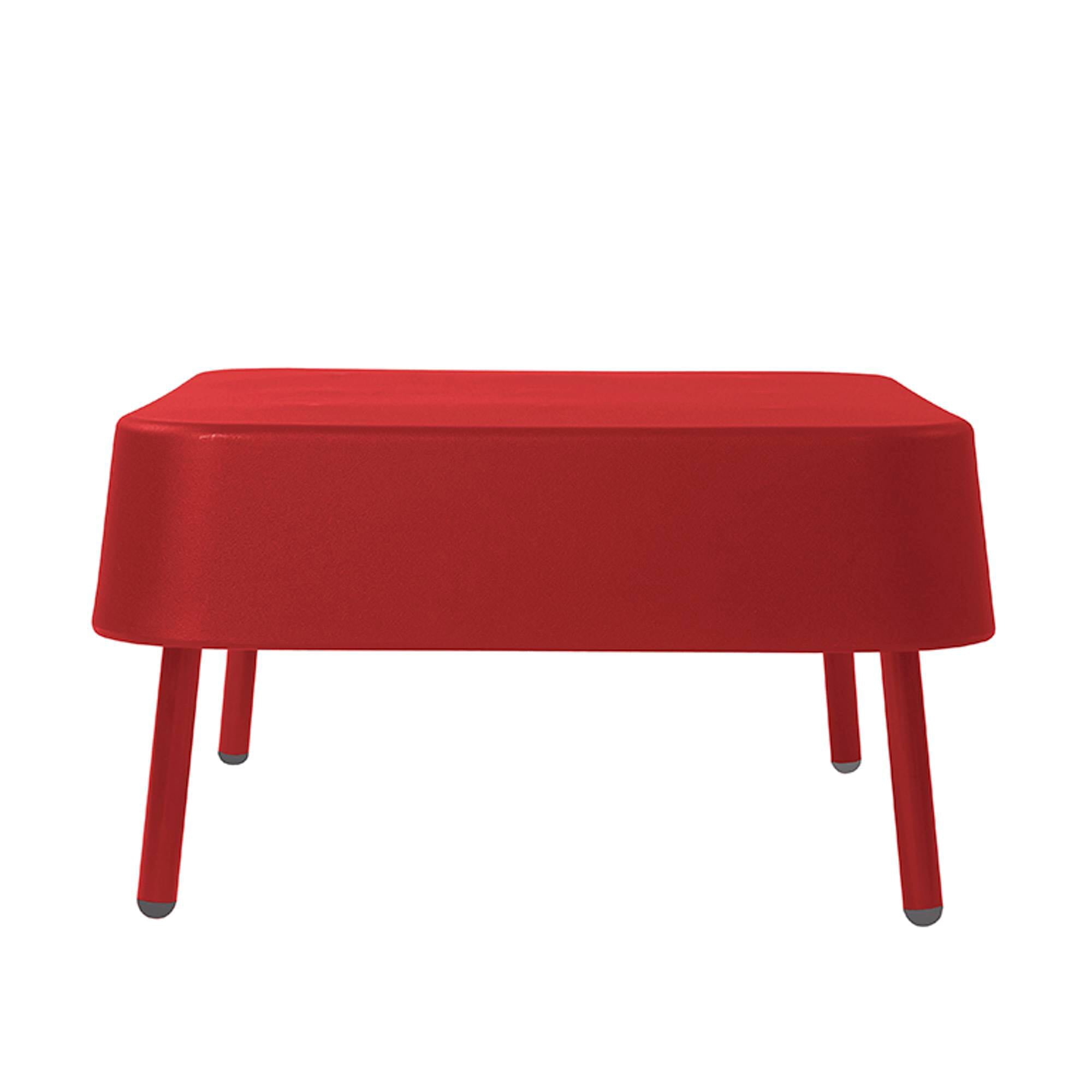 Bob voetenbank tafel 57x57 rood