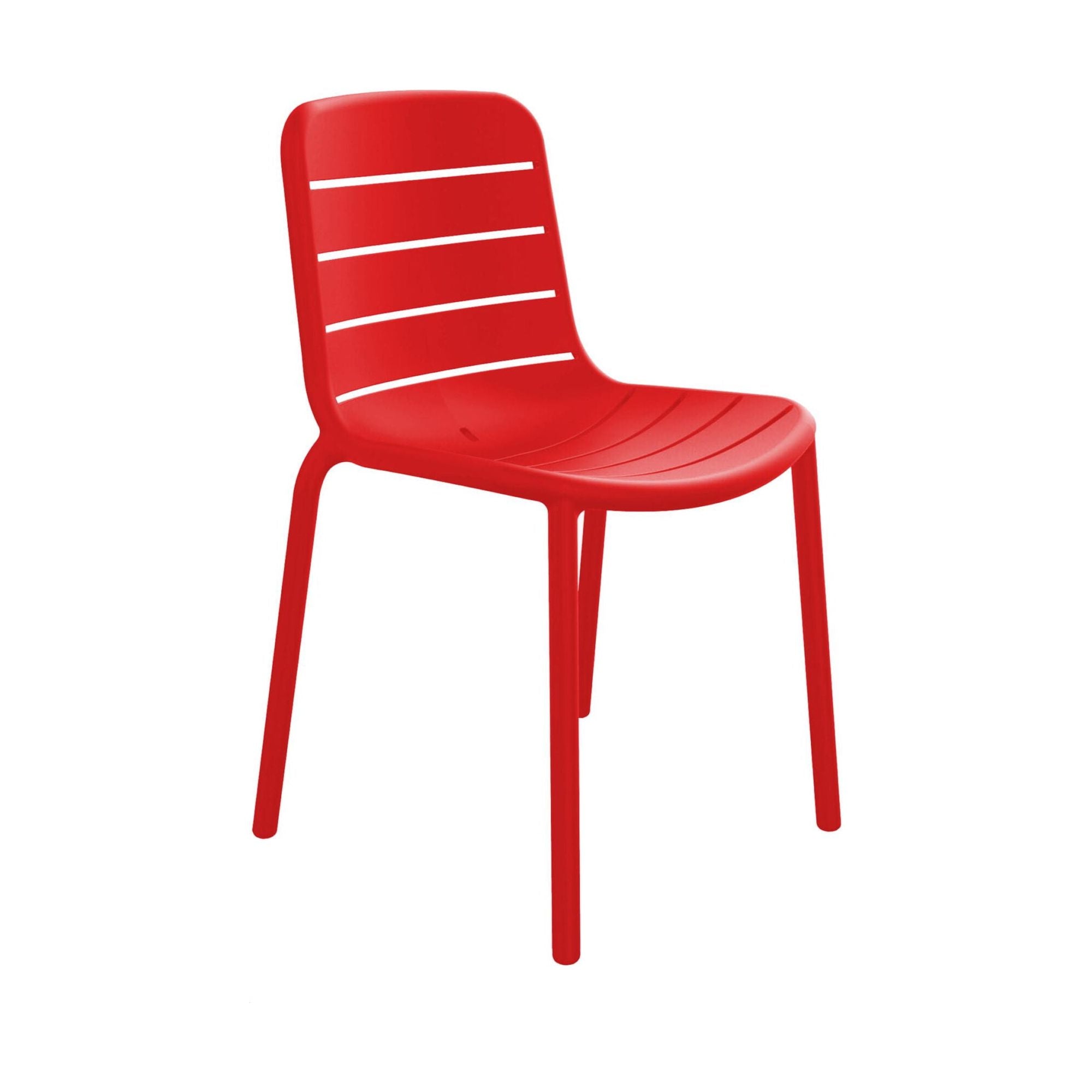 Resol Gina chair inside, red outside