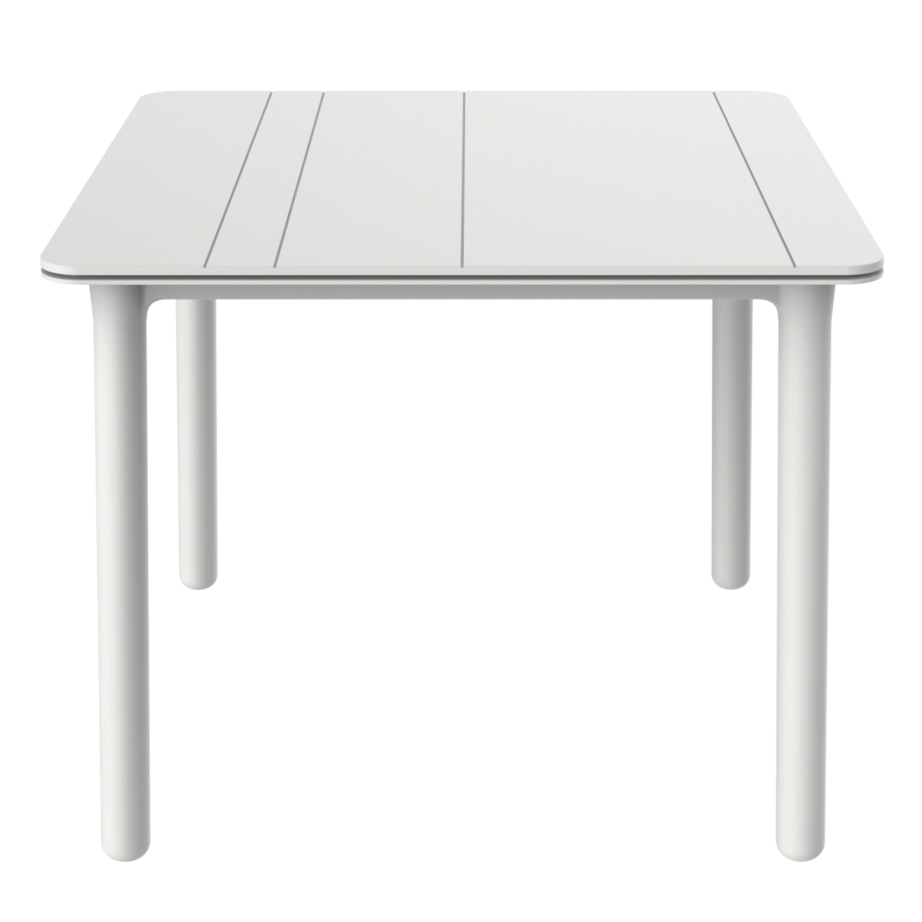 Garbar noa vierkante tafel 90x90 wit voet wit bord