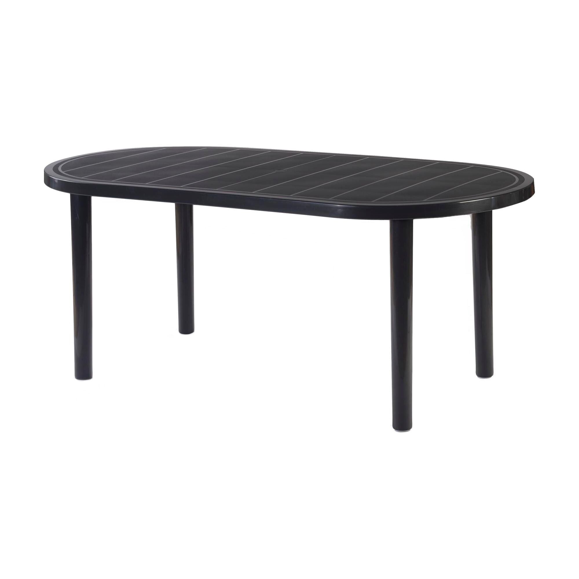 Garbar Brava Oval table Outdoor 180x90 Anthracite