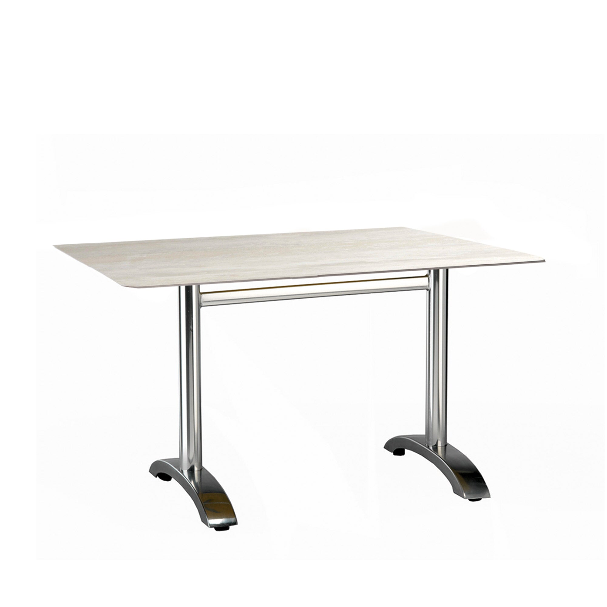 Garbar rechthoekige tafel 120x80 aluminium voet gewassen