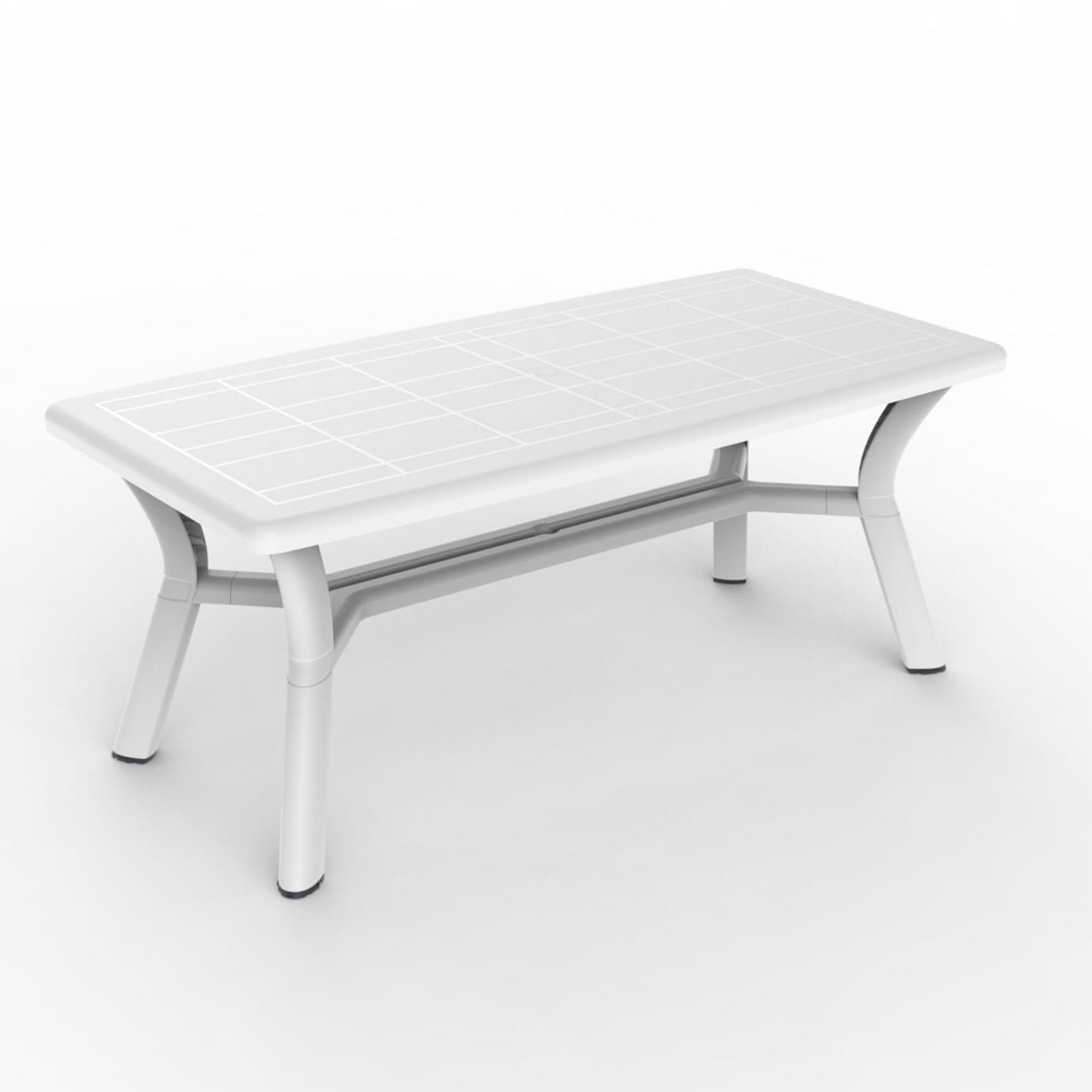 Garbar Orquida rectangular table outdoor 180x90 white