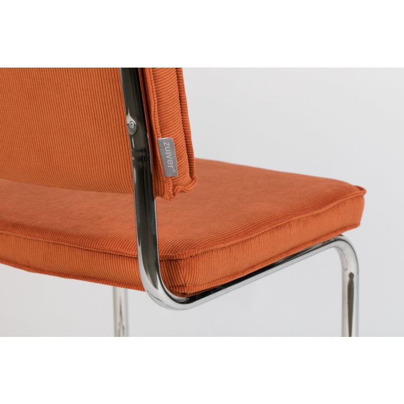 Chair ridge rib orange 19a | 2 stuks