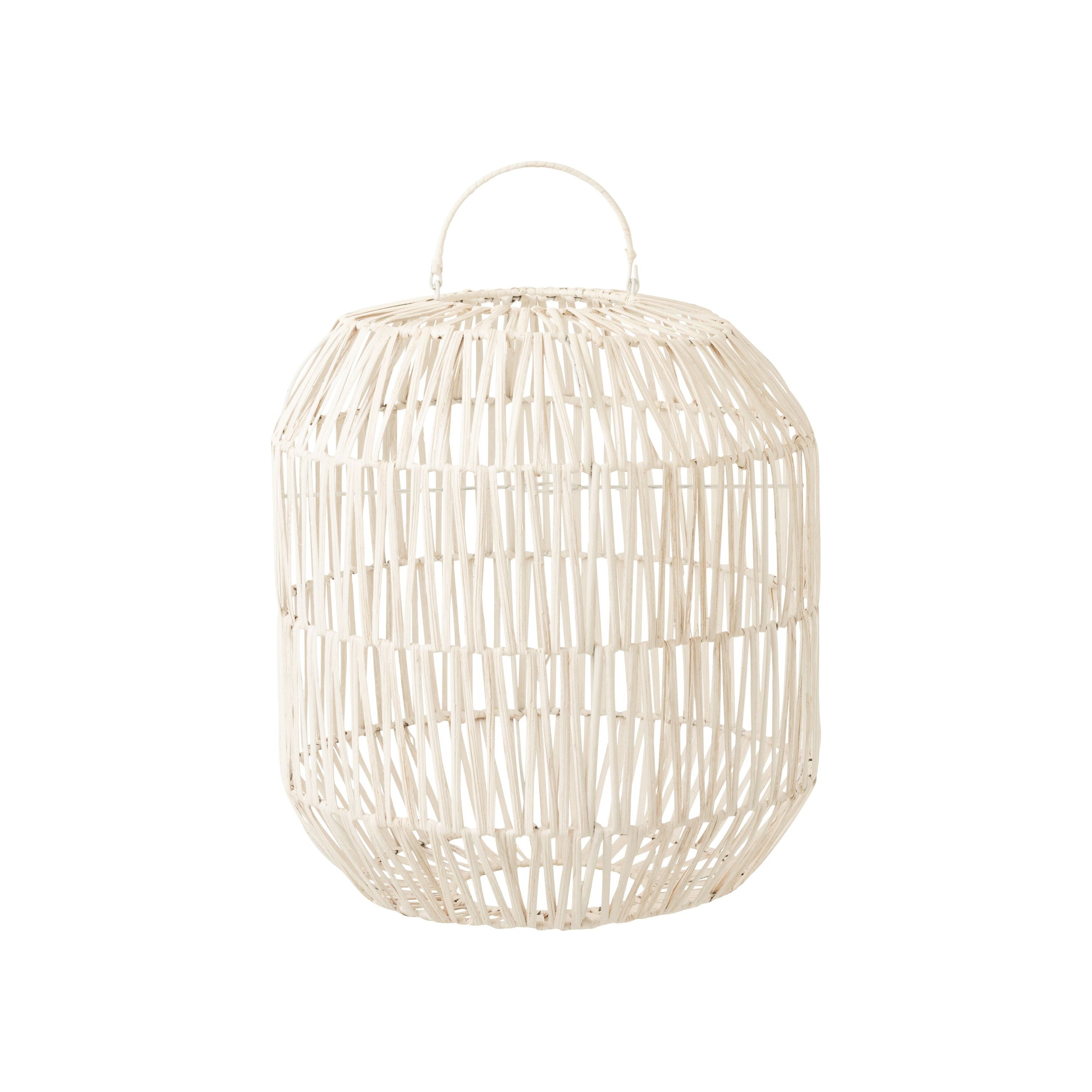 Lampshade Cyclinder Rattan White