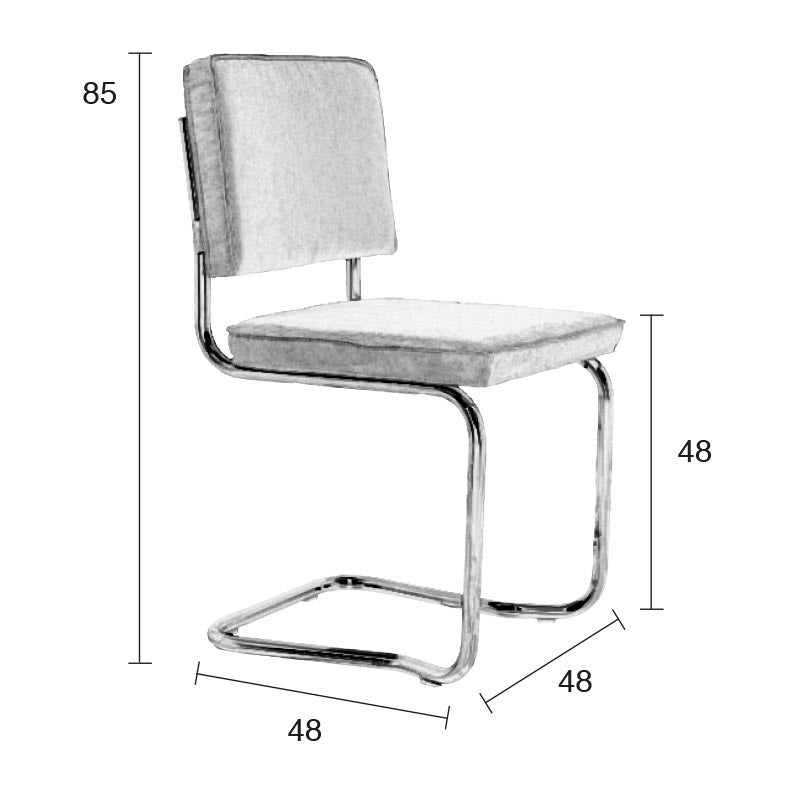 Chair ridge kink rib green 25a | 2 stuks