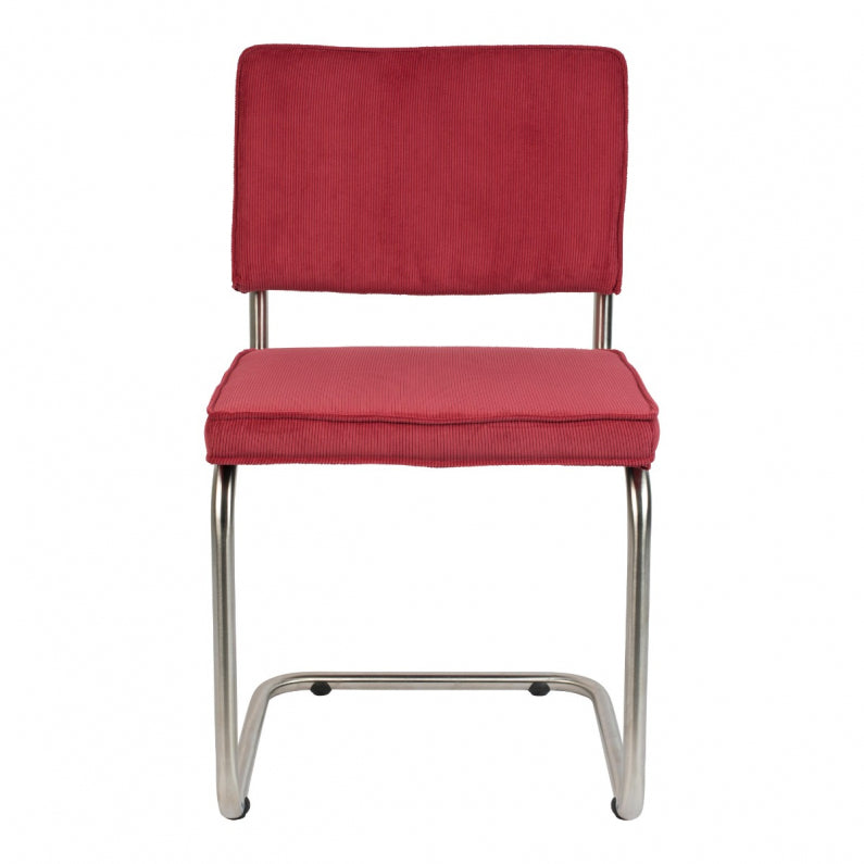 Chair ridge brushed rib red 21a | 2 stuks