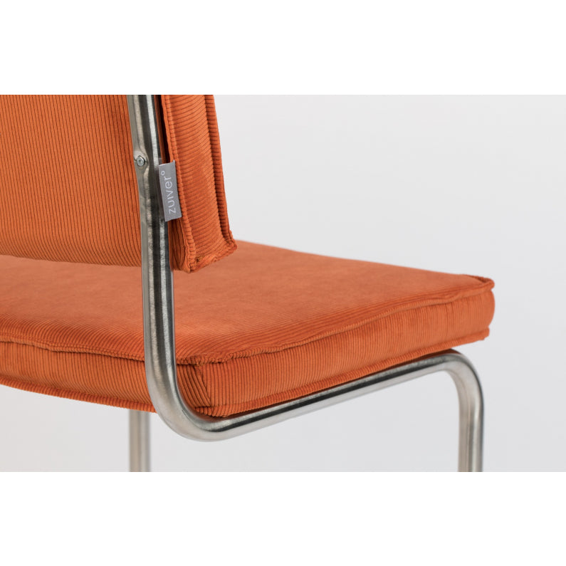 Chair ridge brushed rib orange 19a | 2 stuks