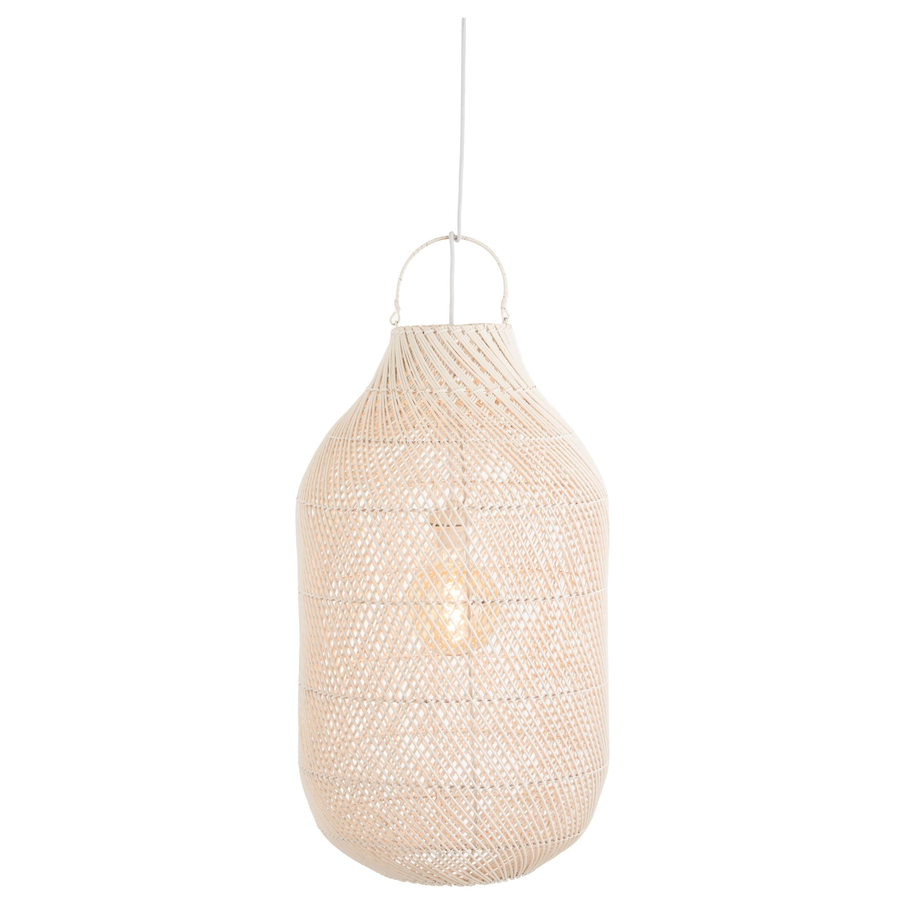 Lampshade Cylinder XL Rattan White