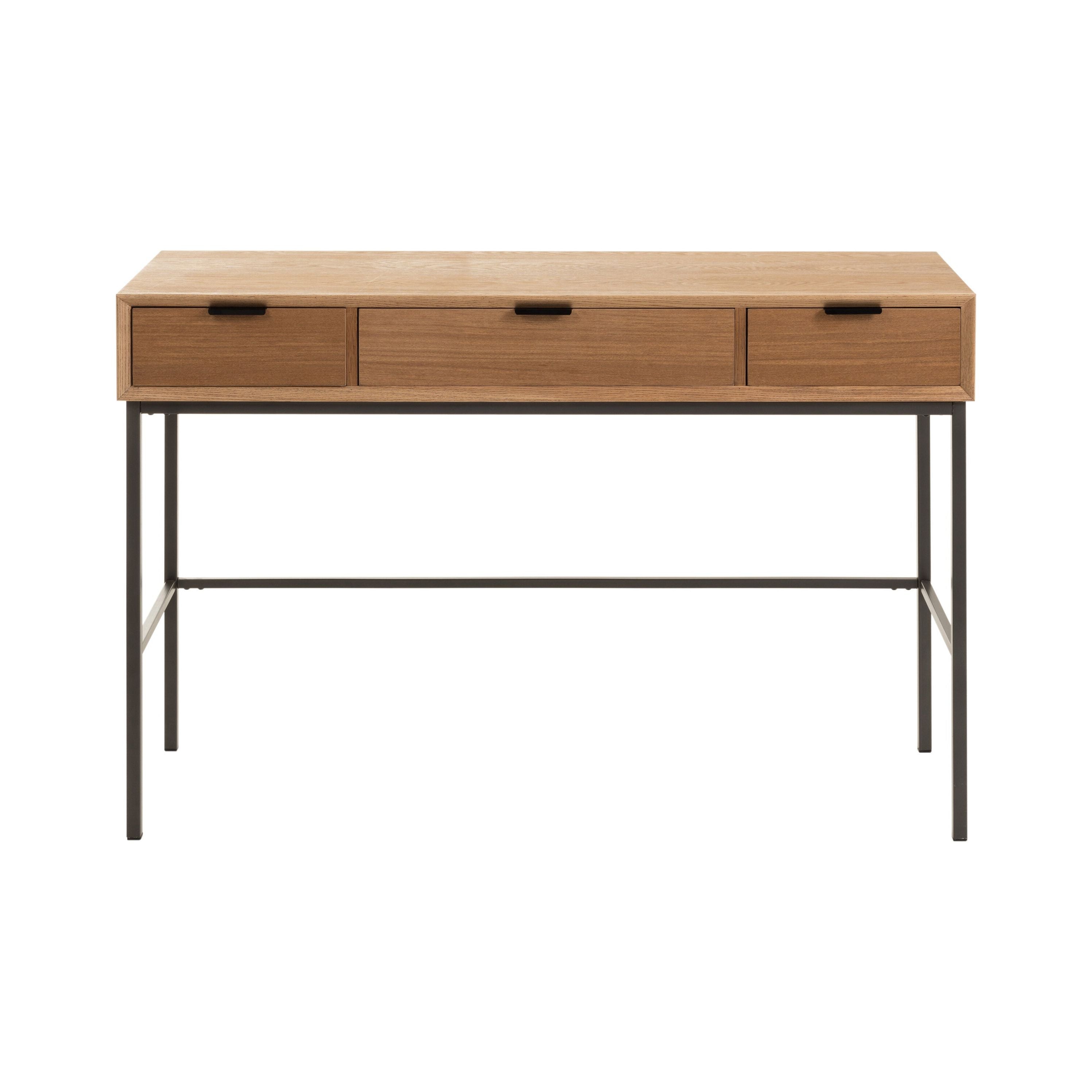 Console 3 Lades Hout/metaal Naturel