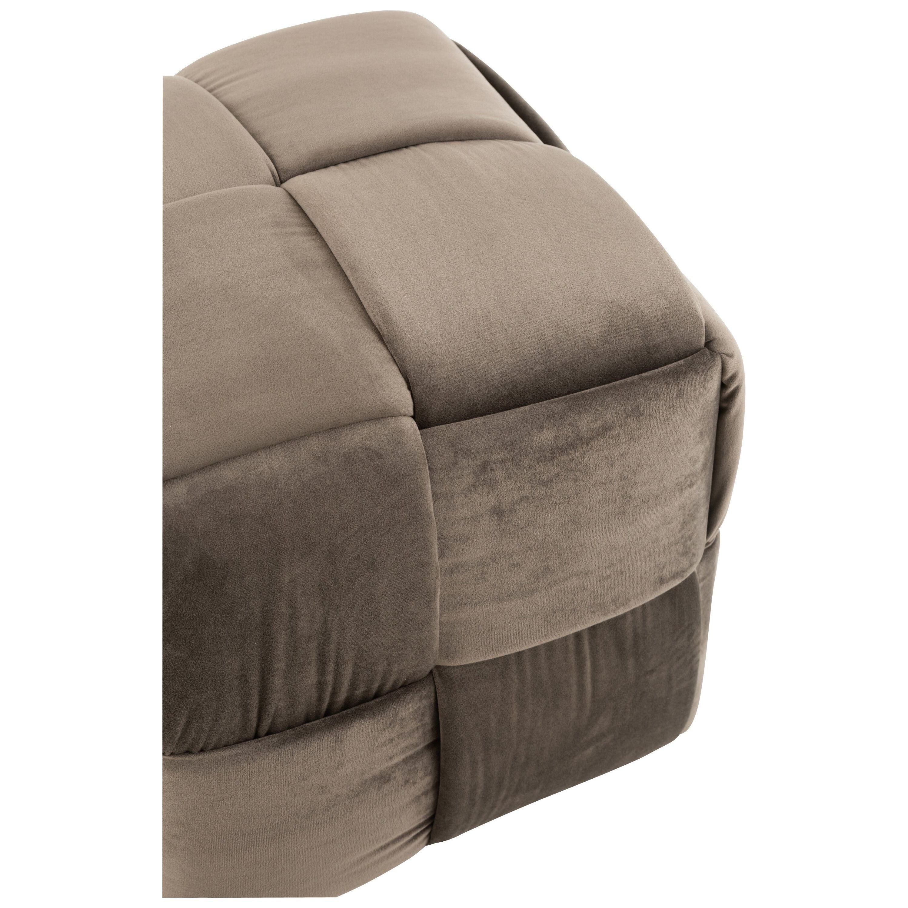 Pouf 1-seater Textile/wood Dark Gray