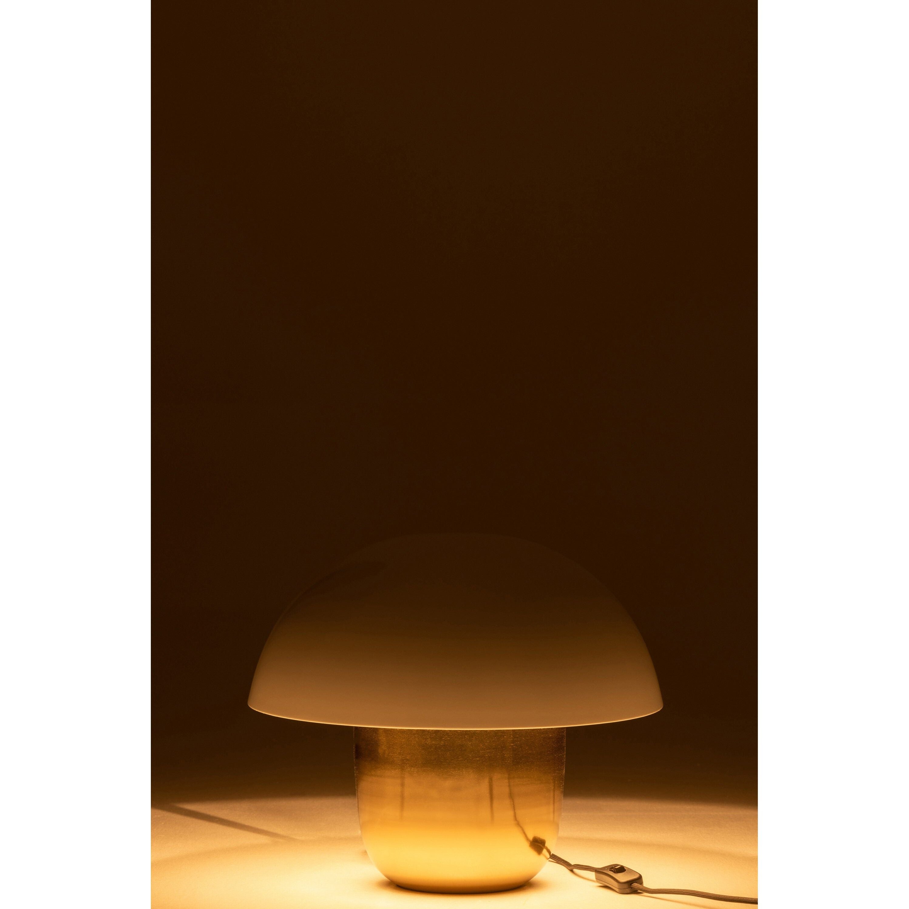 Lamp Paddenstoel Ijzer Wit/goud Small