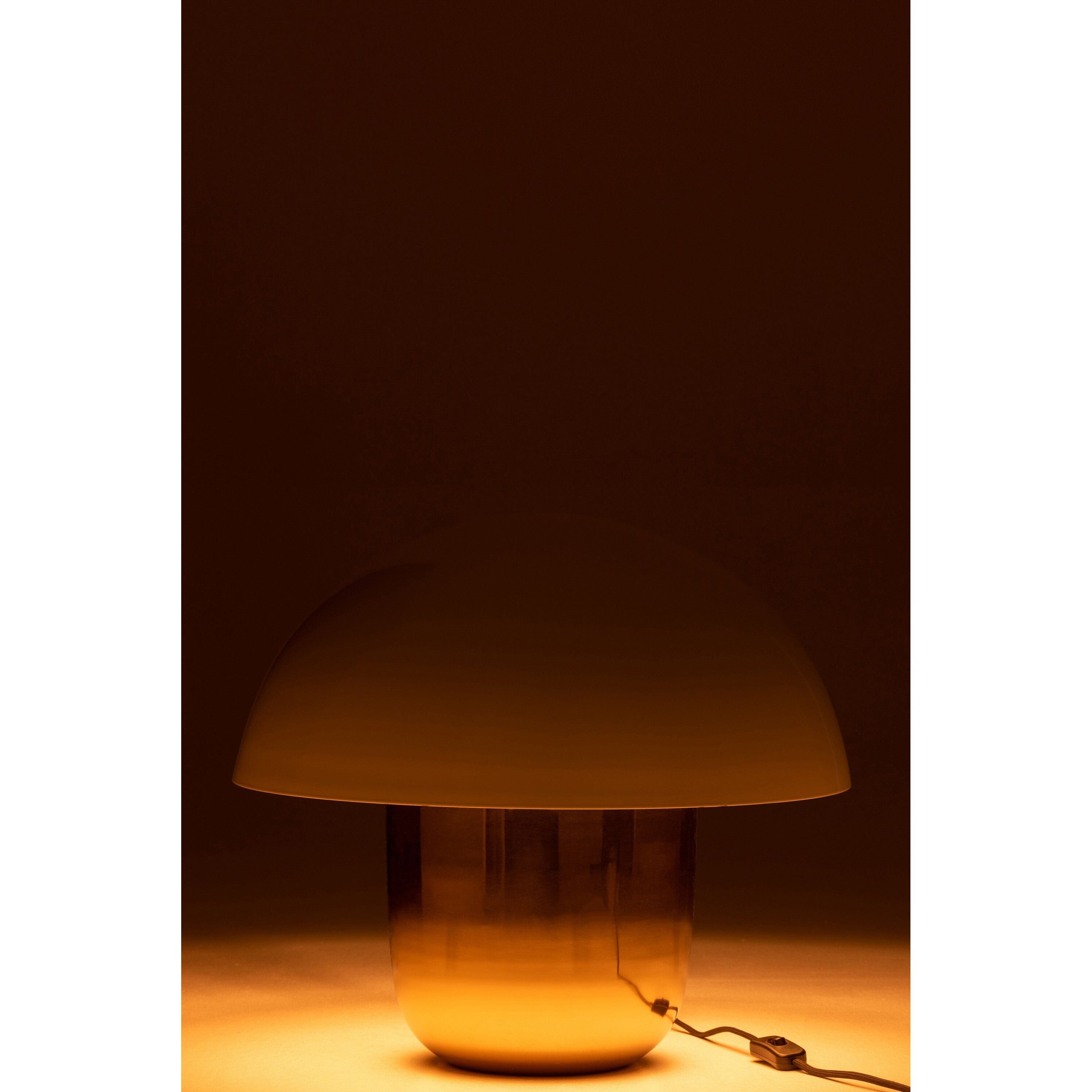 Lamp Paddenstoel Ijzer Wit/goud Large