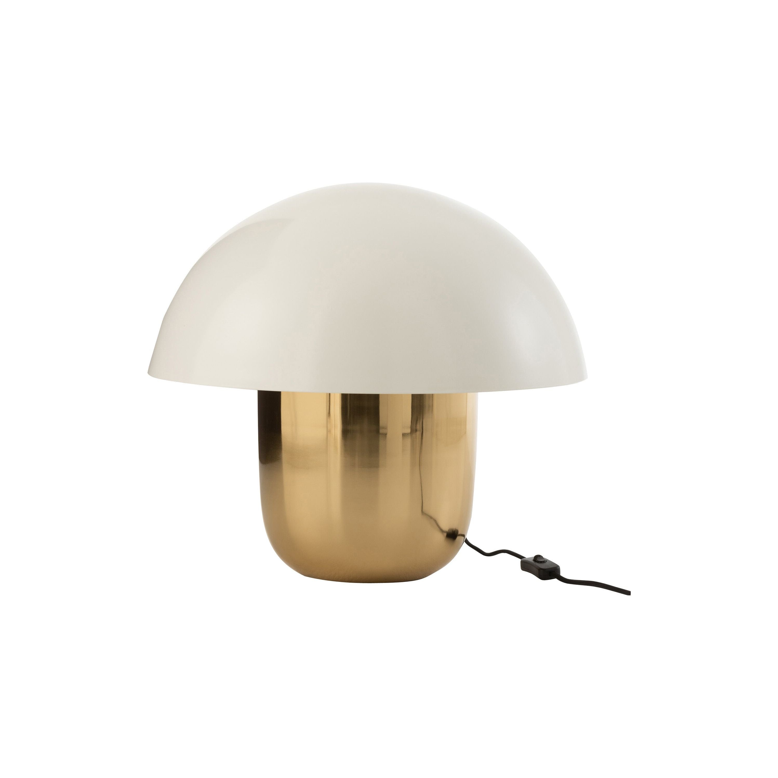 Lamp Mushroom Iron White/gold Large
