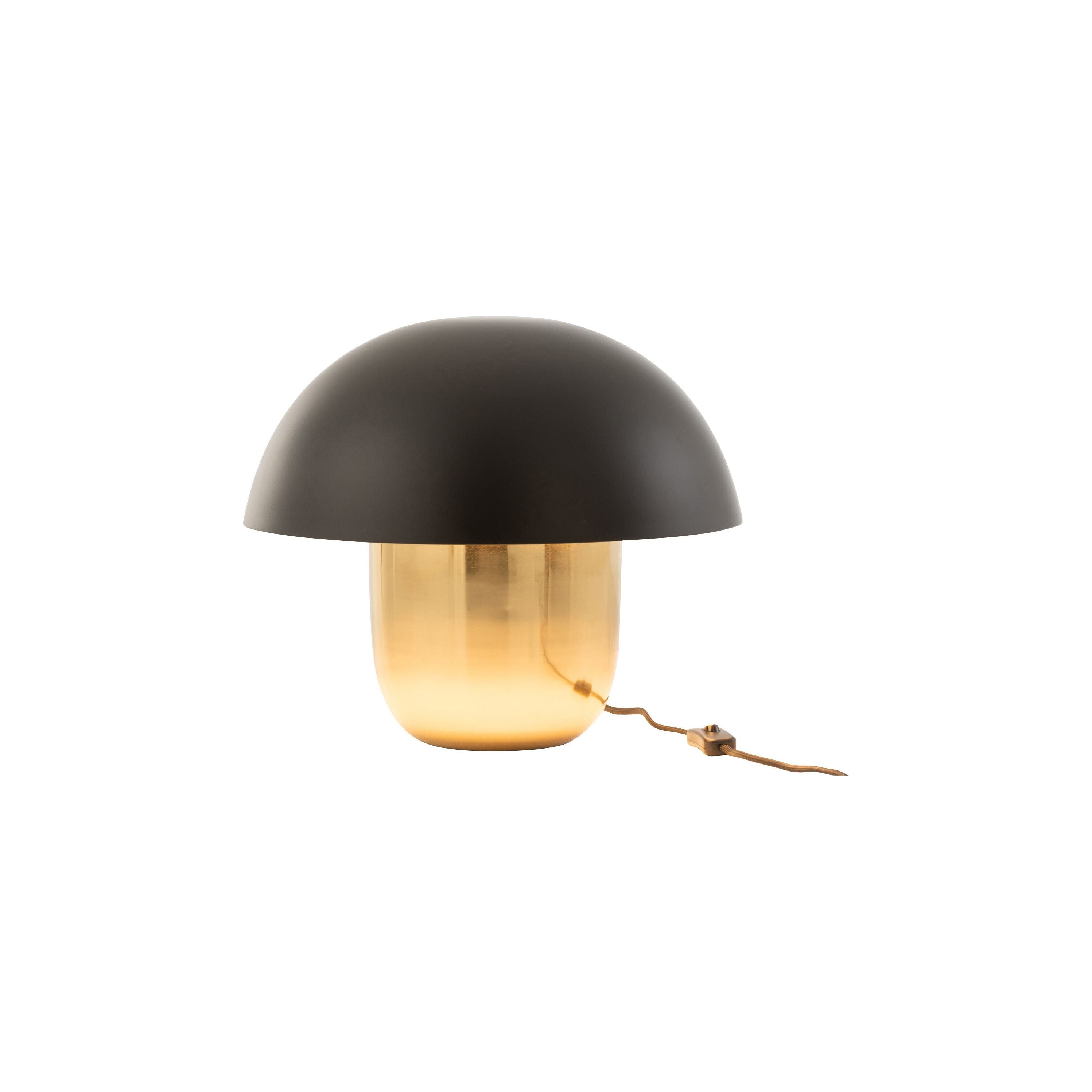 Lamp Mushroom Iron Black/gold Small