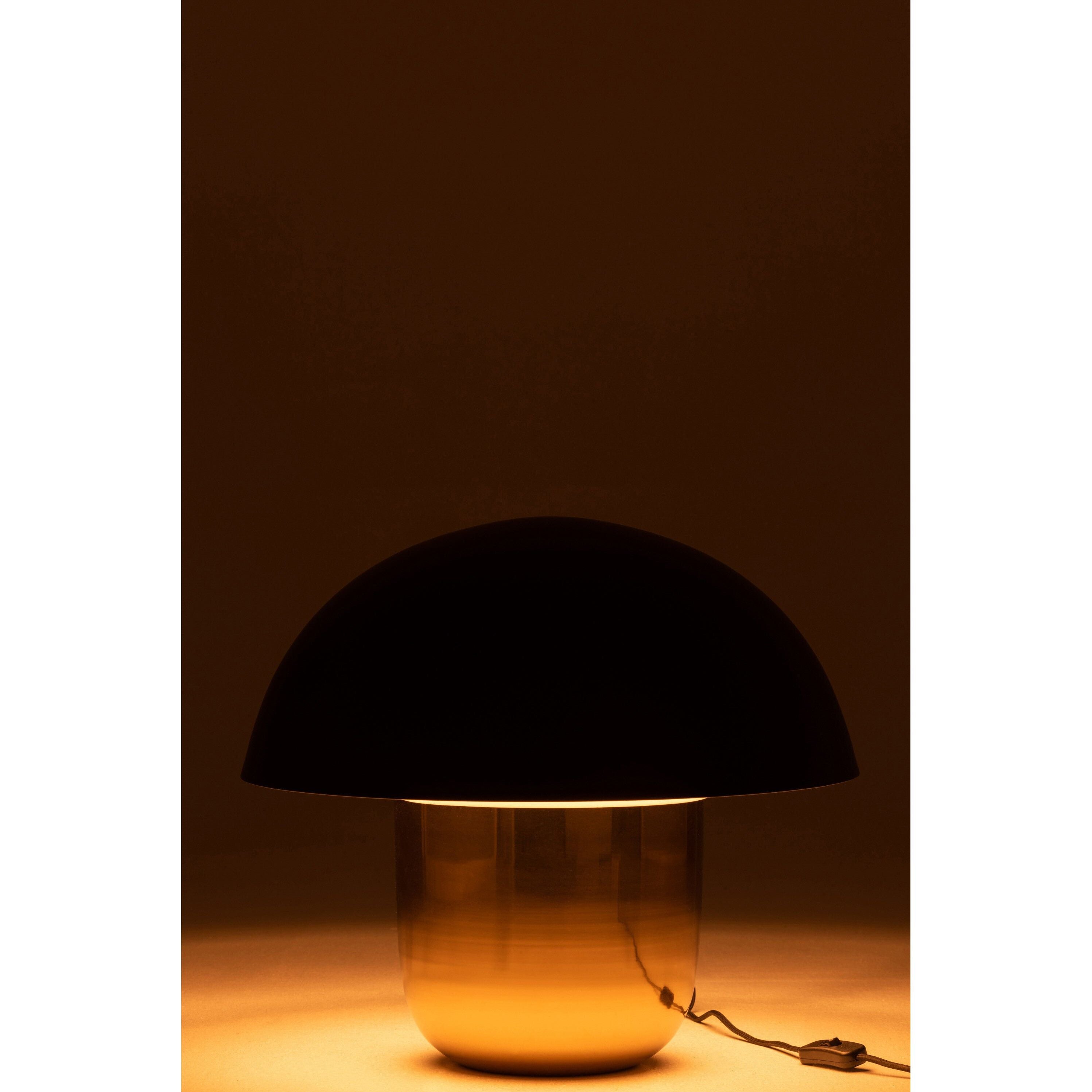 Lamp Mushroom Iron Black/gold Large