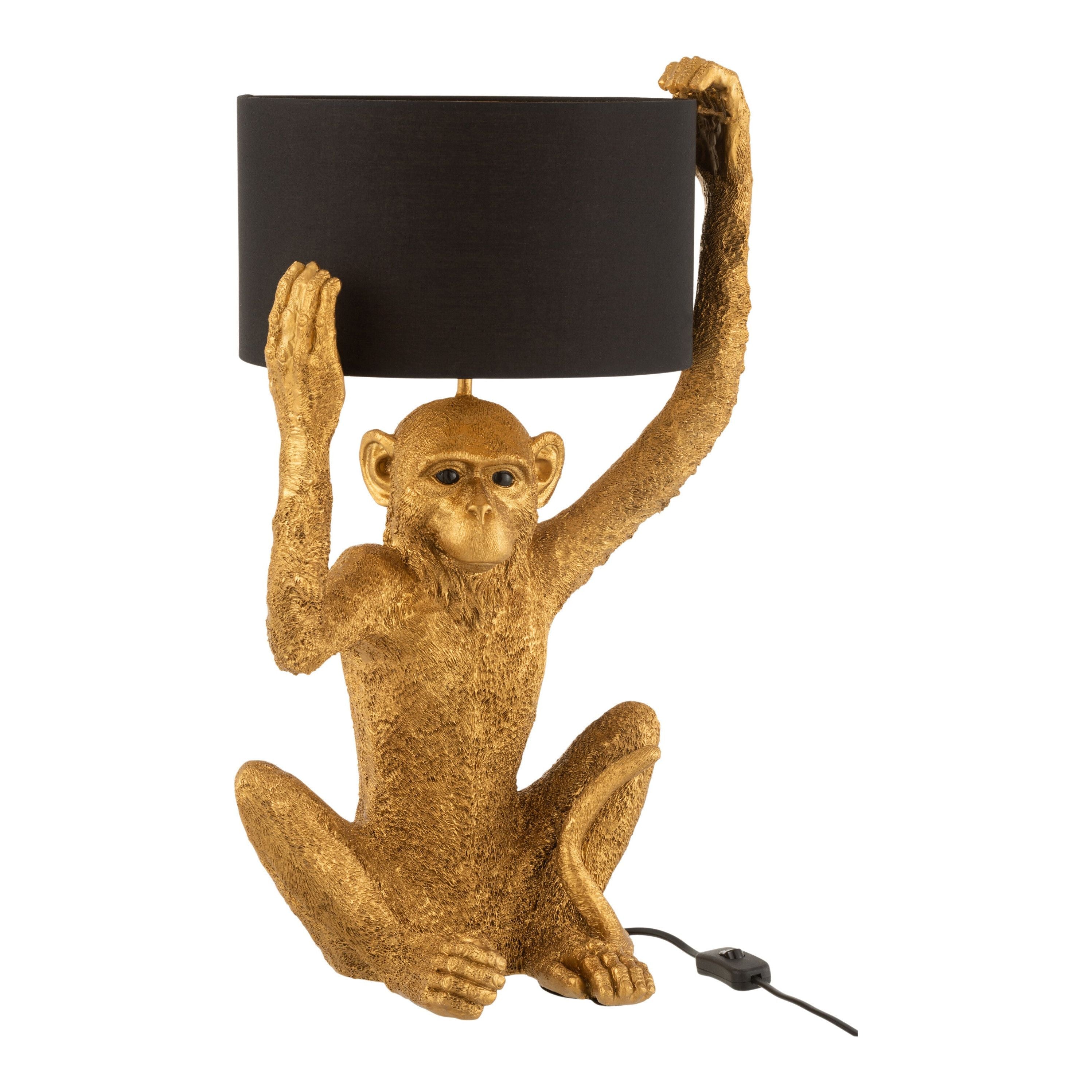 Lamp Monkey Poly Gold