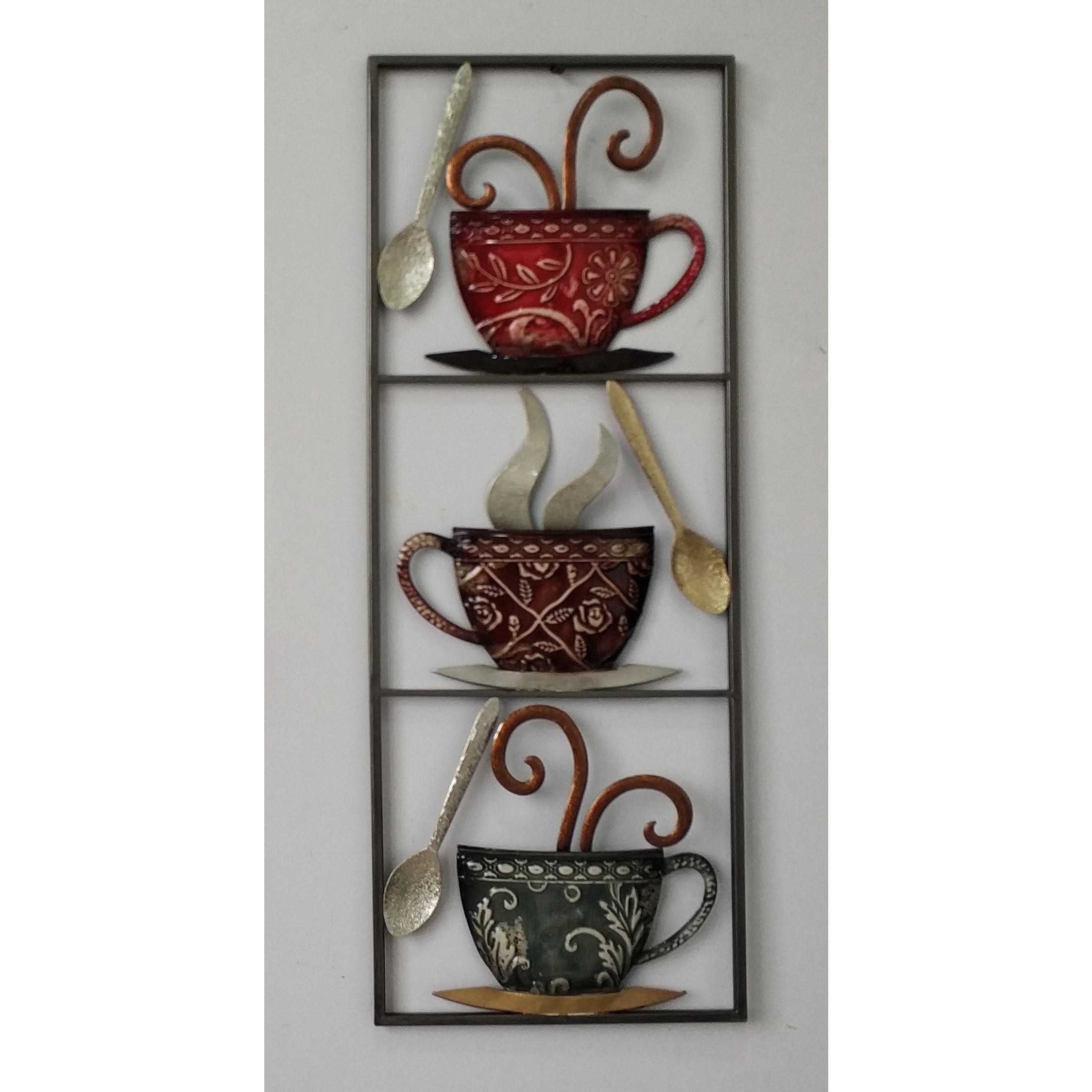 3D metal painting - Cups with spoons