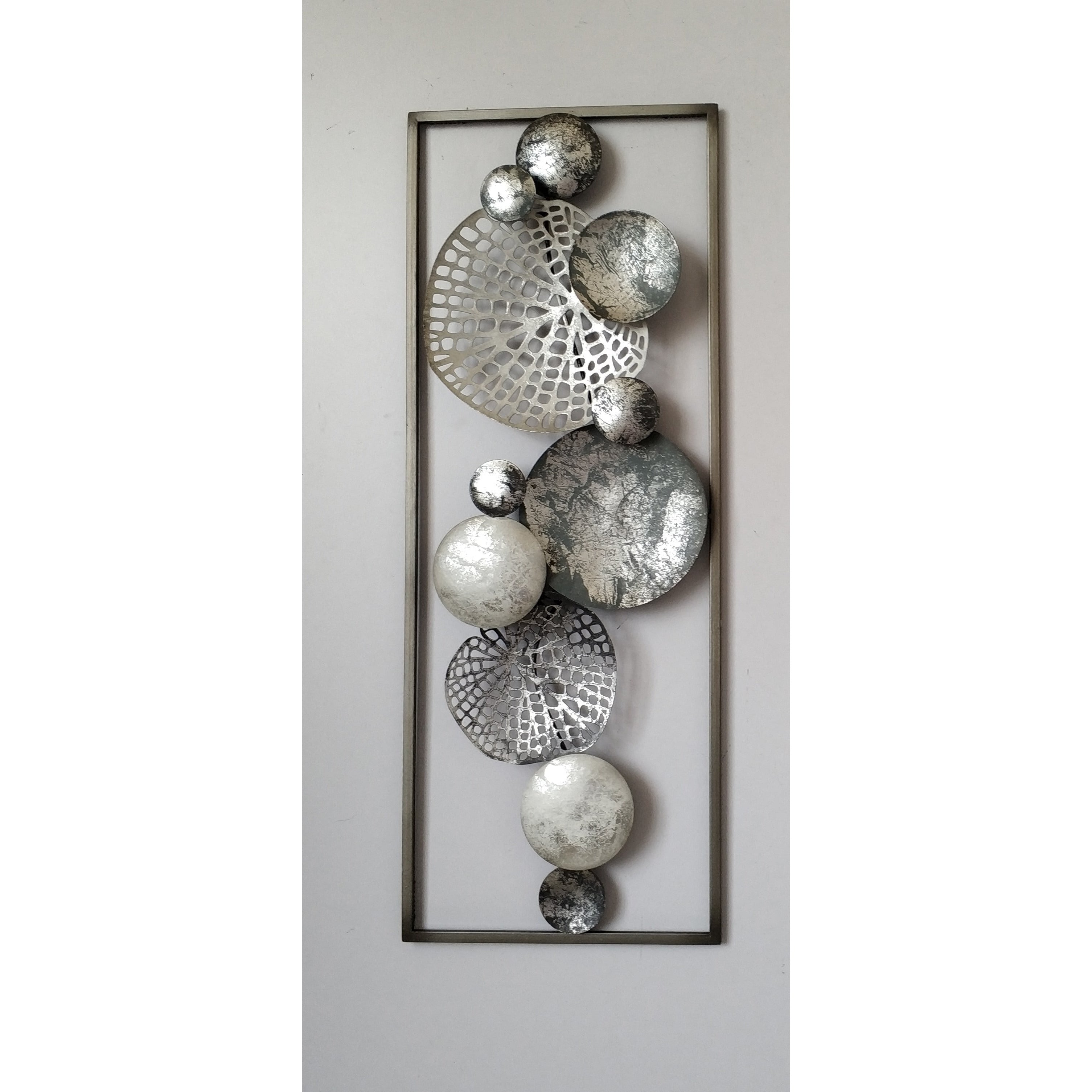3D metal painting - Silver pearls
