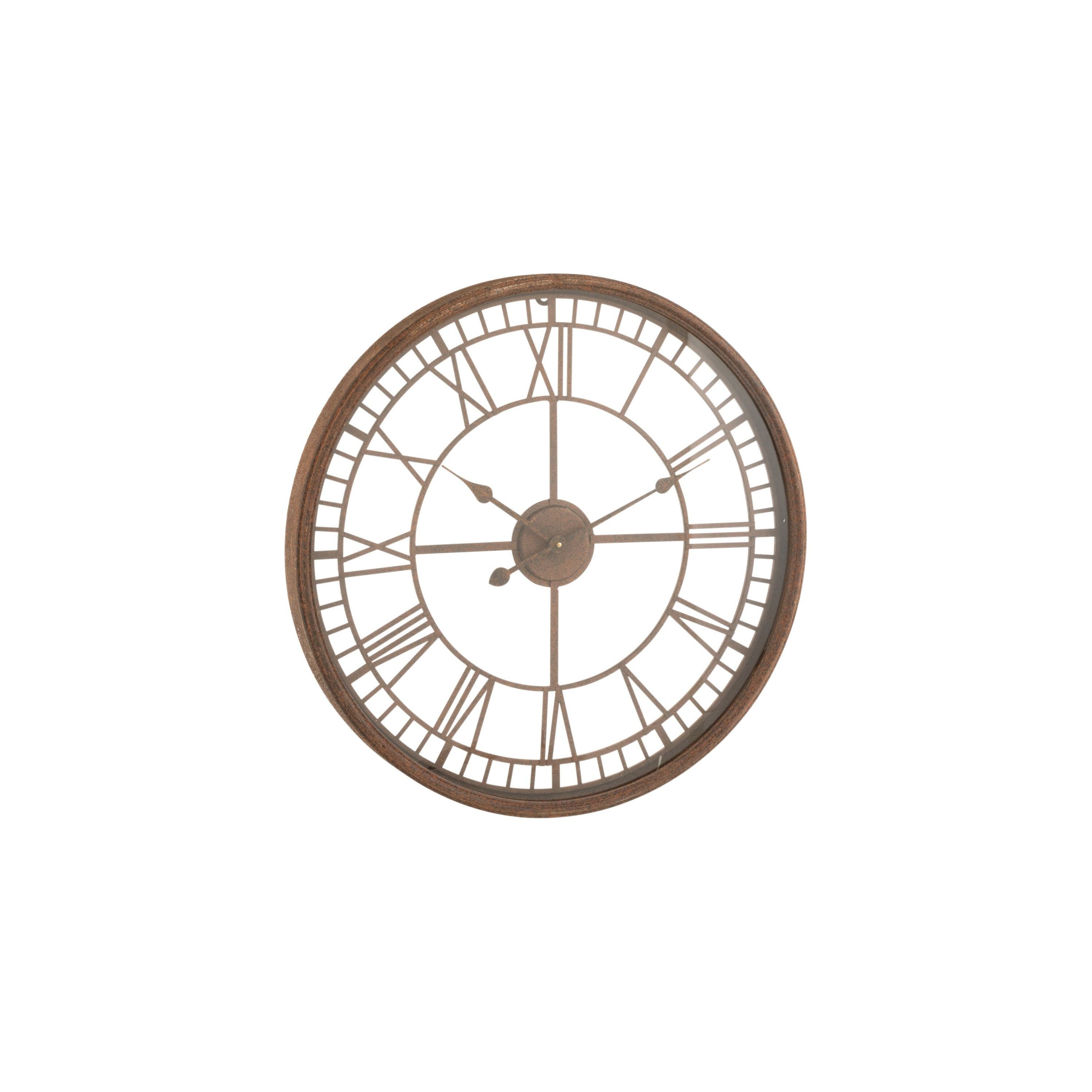Clock Roman Numerals Metal/glass Rust