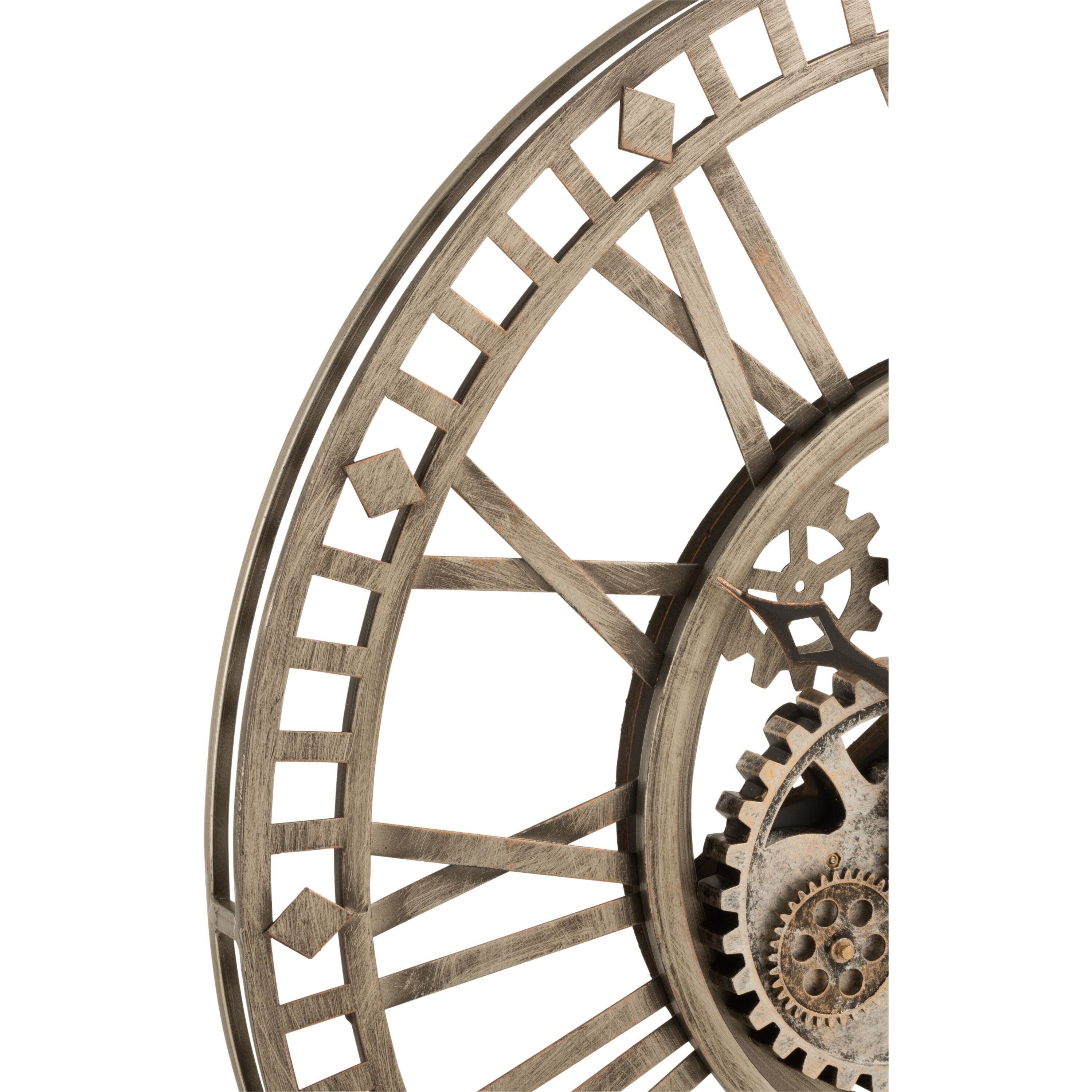 Clock Roman Numerals Radars Interior Metal Antique Gray