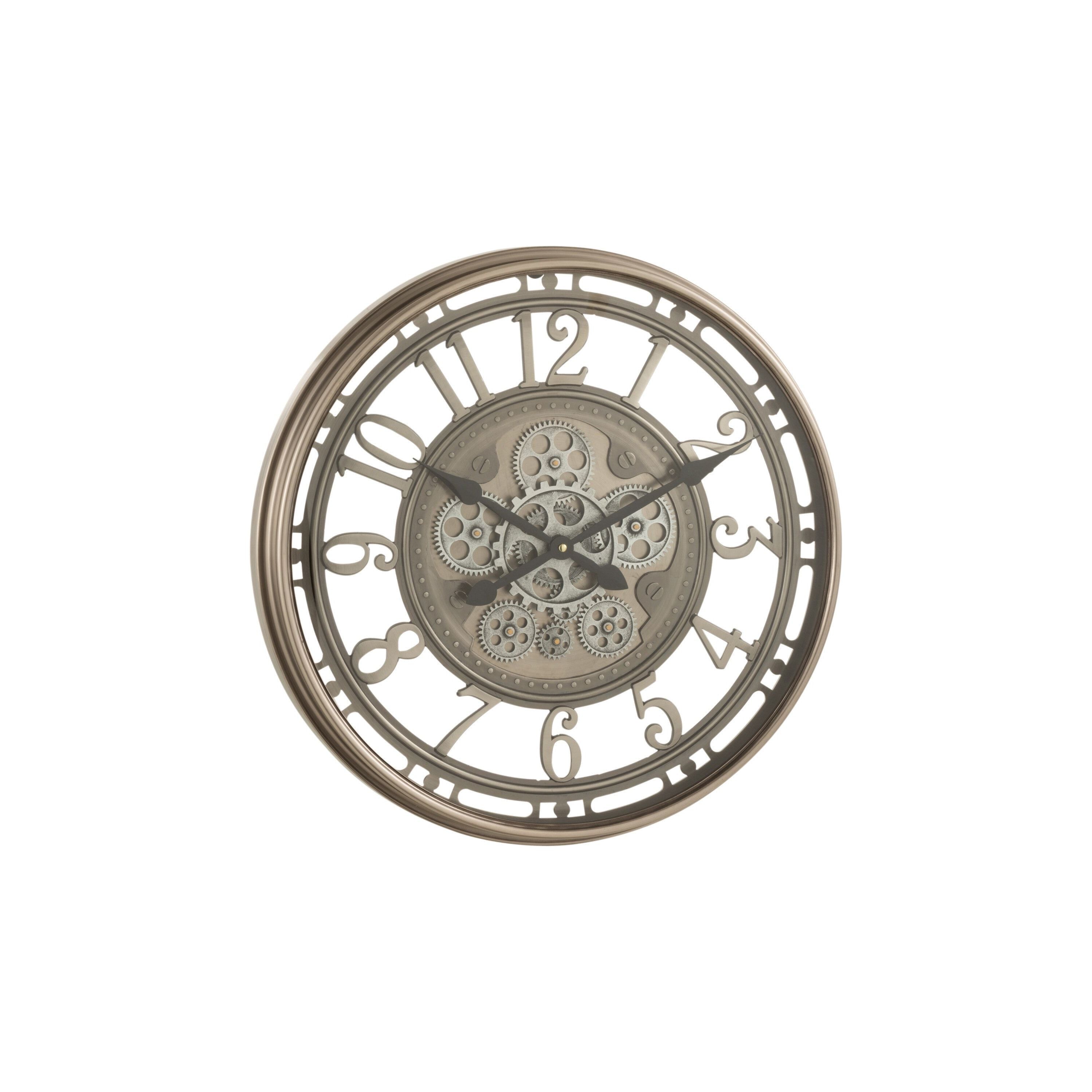 Clock Arabic Numerals Radars Interior Metal + Glass Antique
