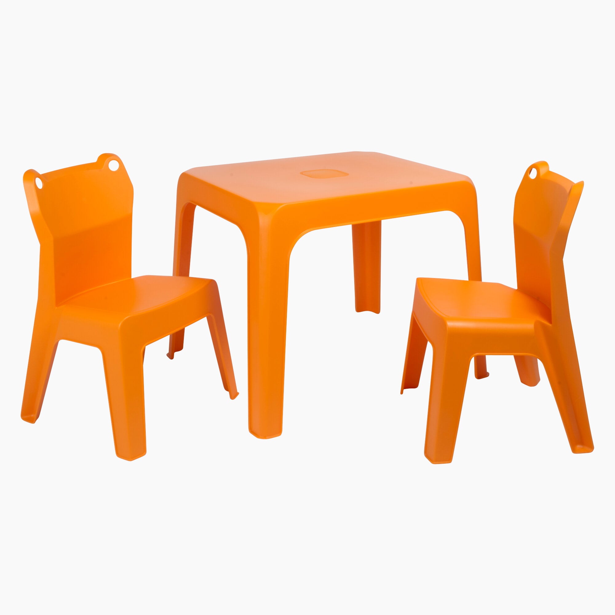 Garbar frog kinderstoel en tafel set 2+1 oranje
