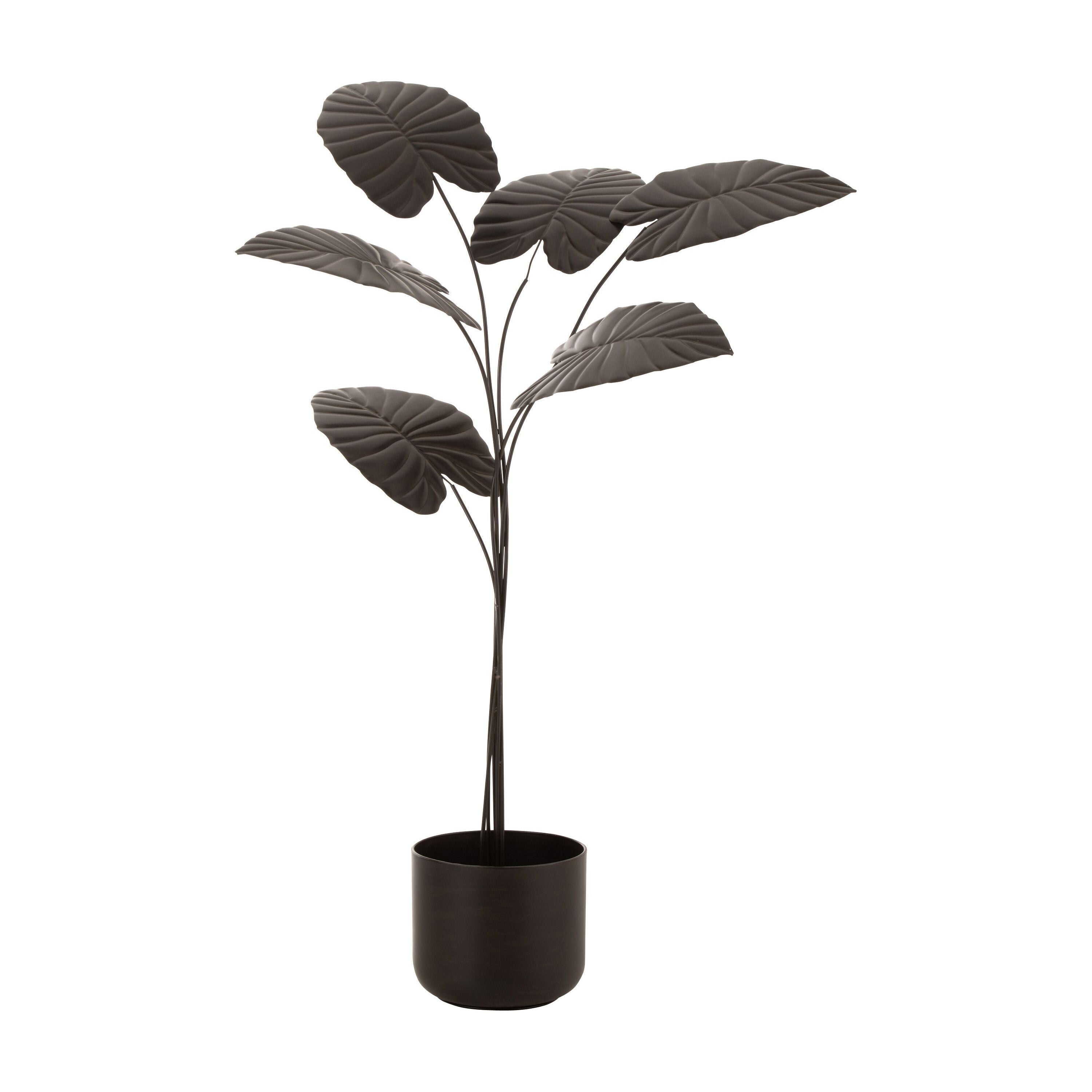 Plant Decoration Metal Dark Brown Small