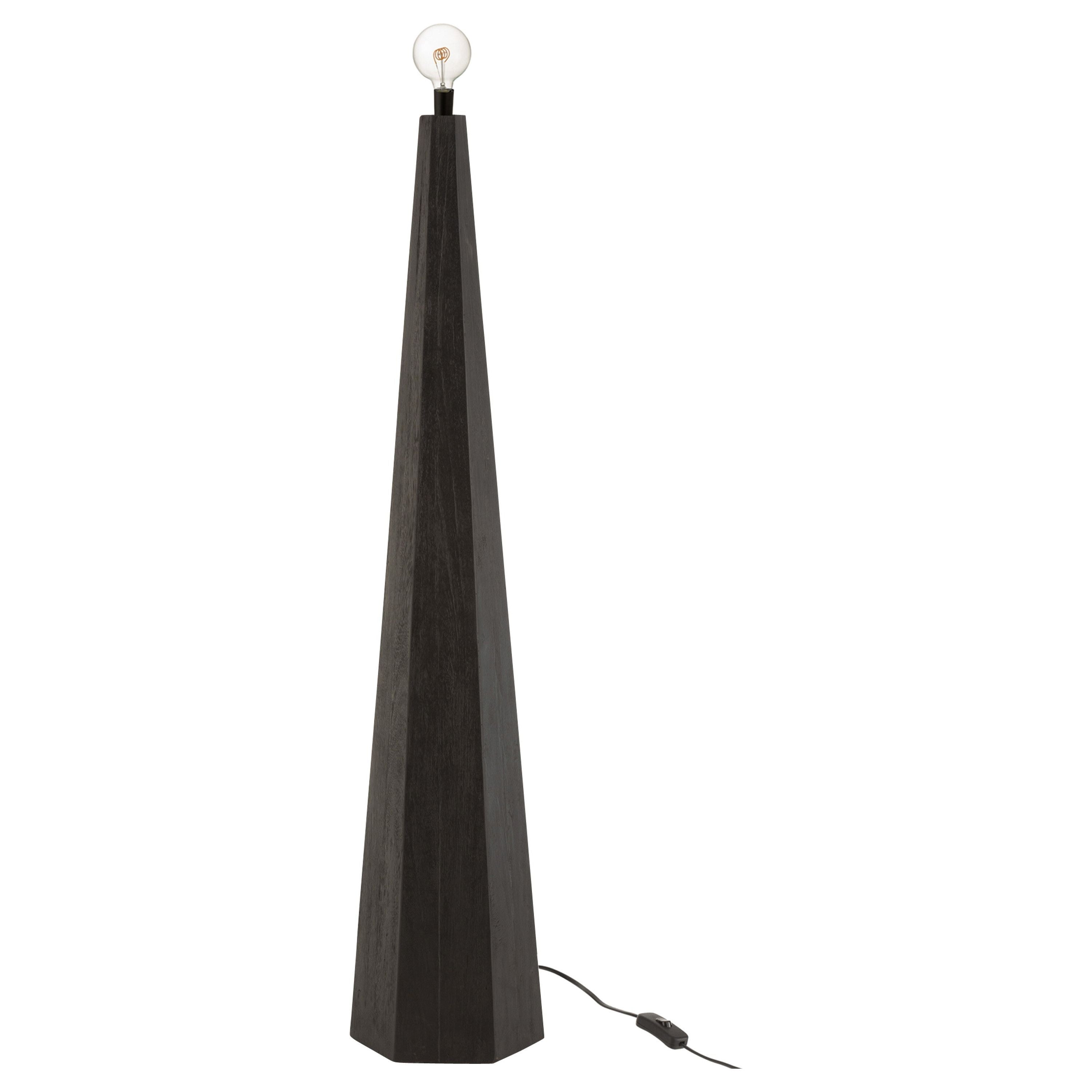 Lamp base Octogonal Hardwood Black