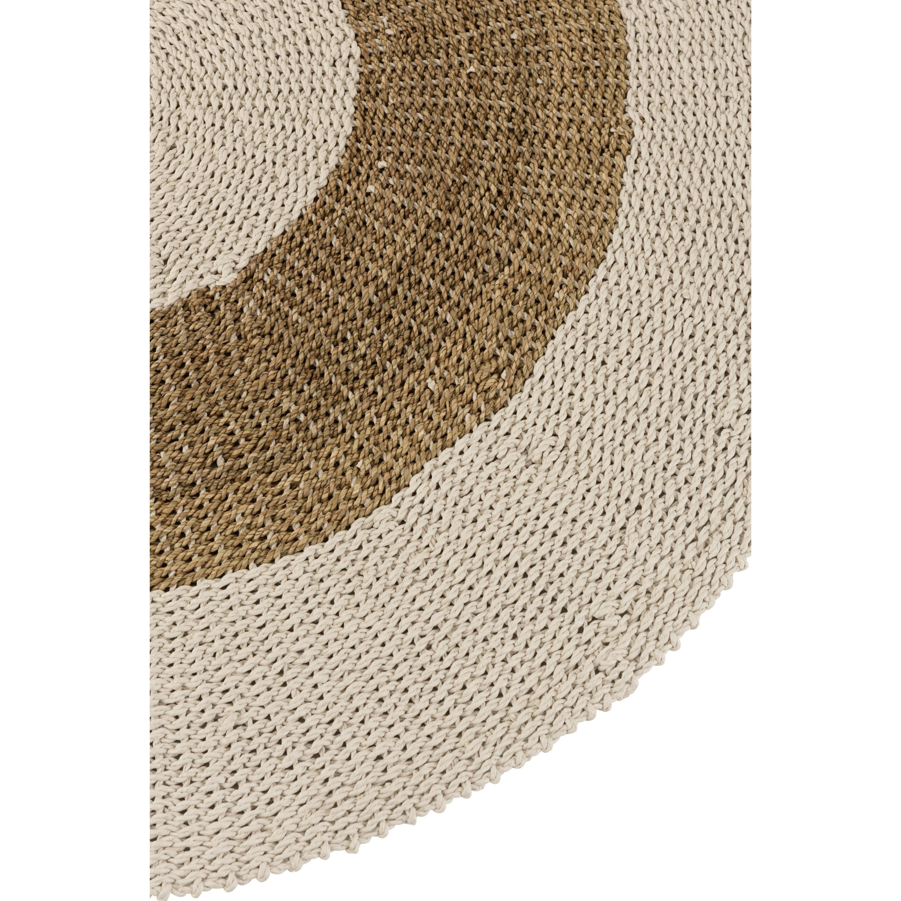 Carpet Round Seagrass White/natural Medium
