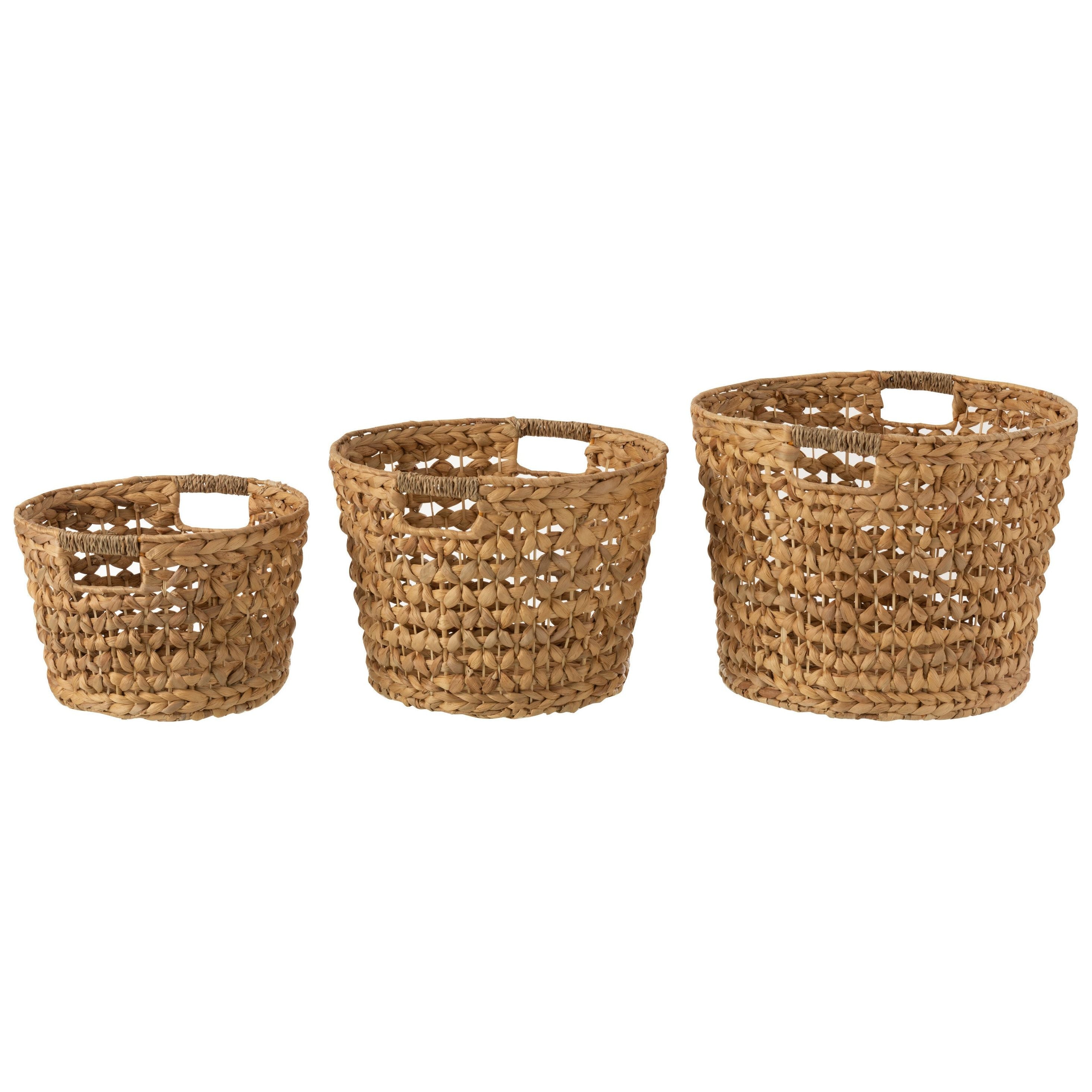 Baskets Water Hyacinth Natural