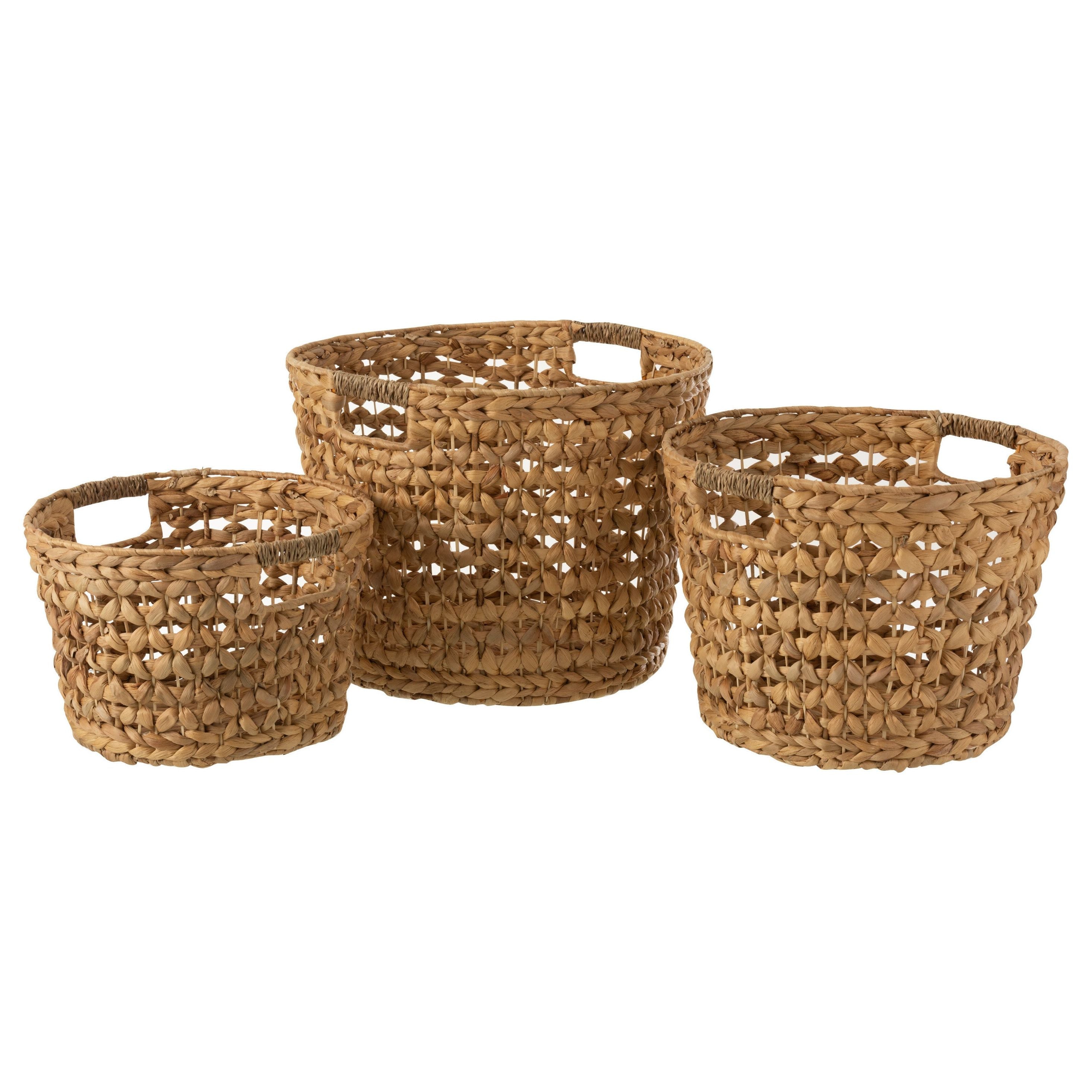 Baskets Water Hyacinth Natural