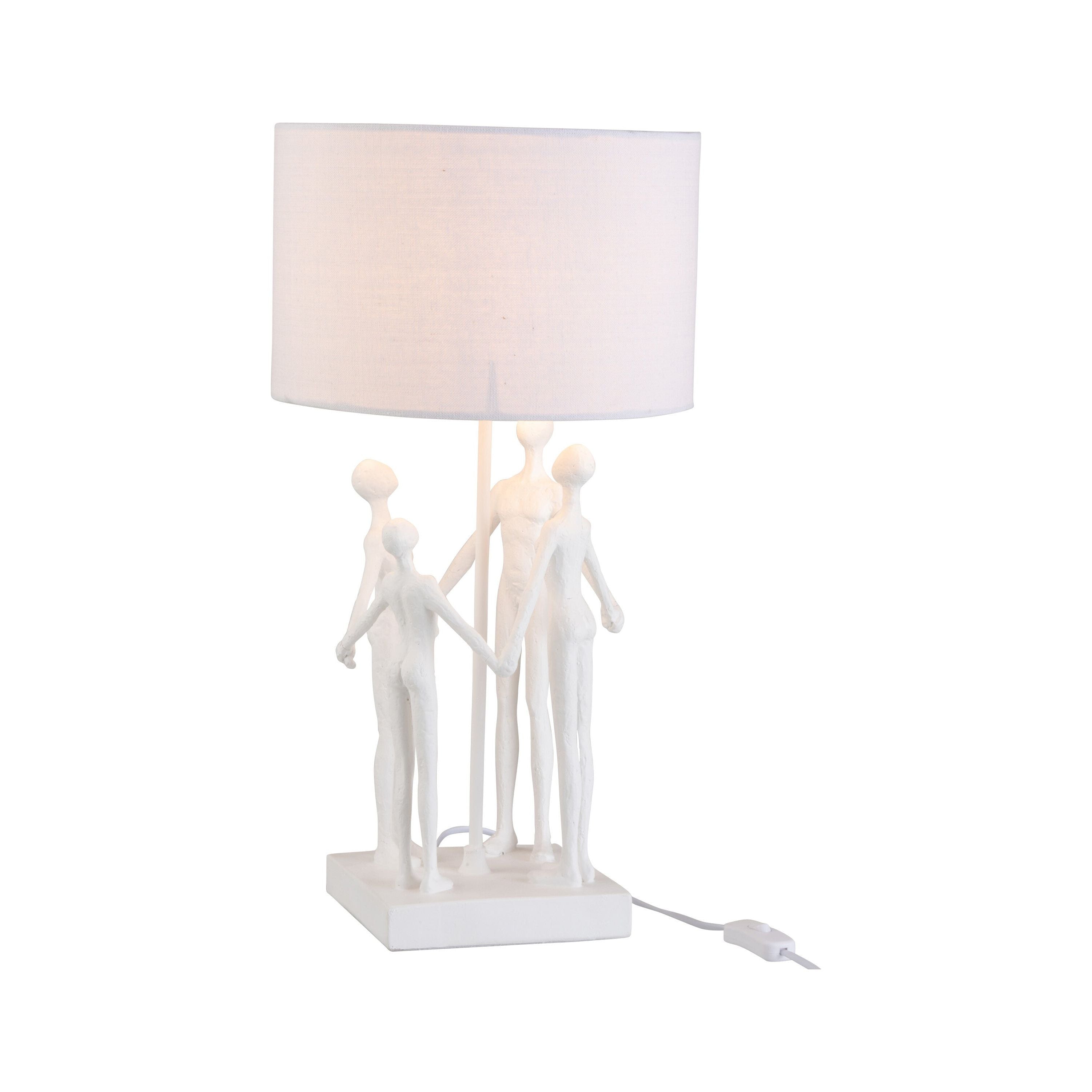 Lamp Figures Four-piece Poly White