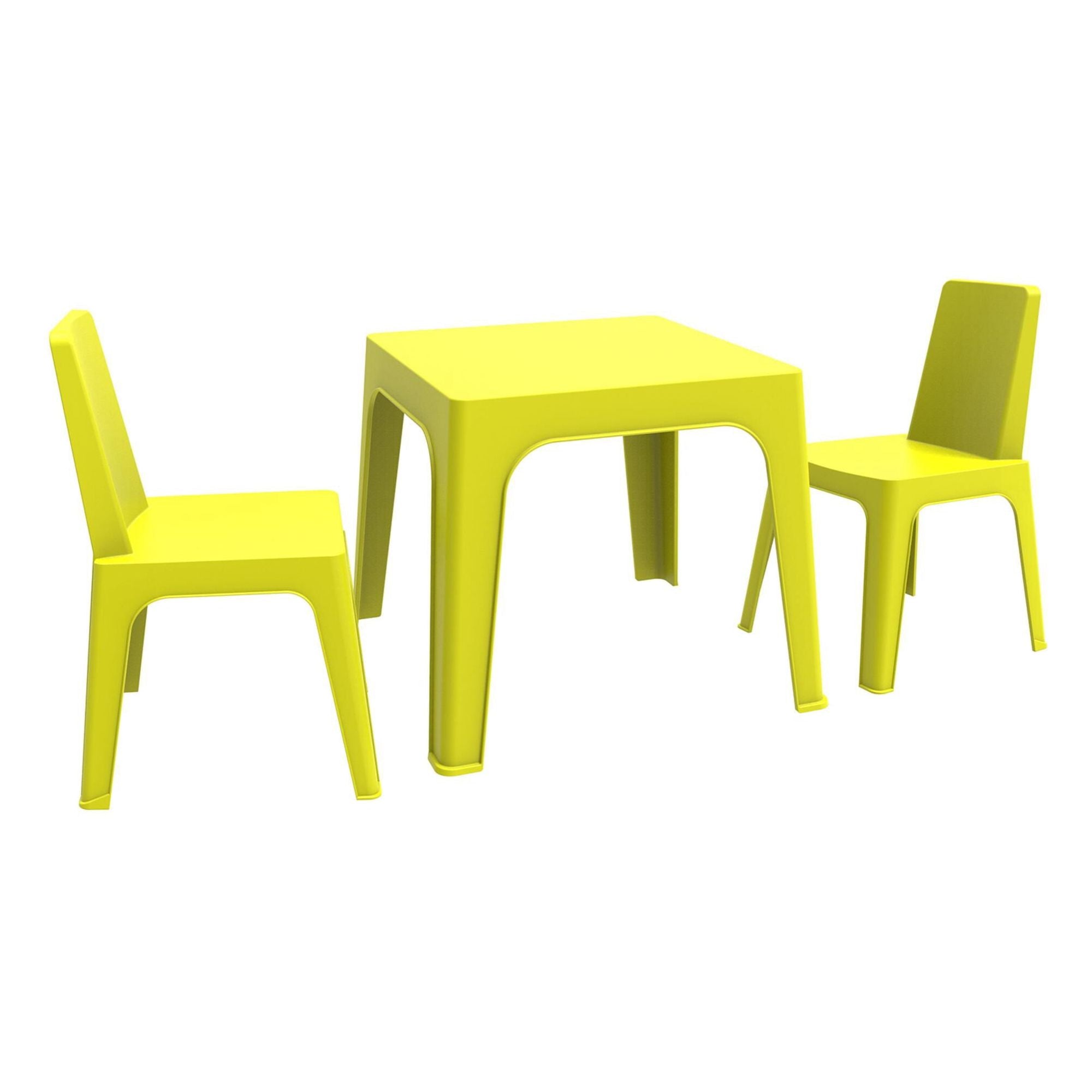 Garbar Julieta children's chair table indoors, outdoor set 2+1 green