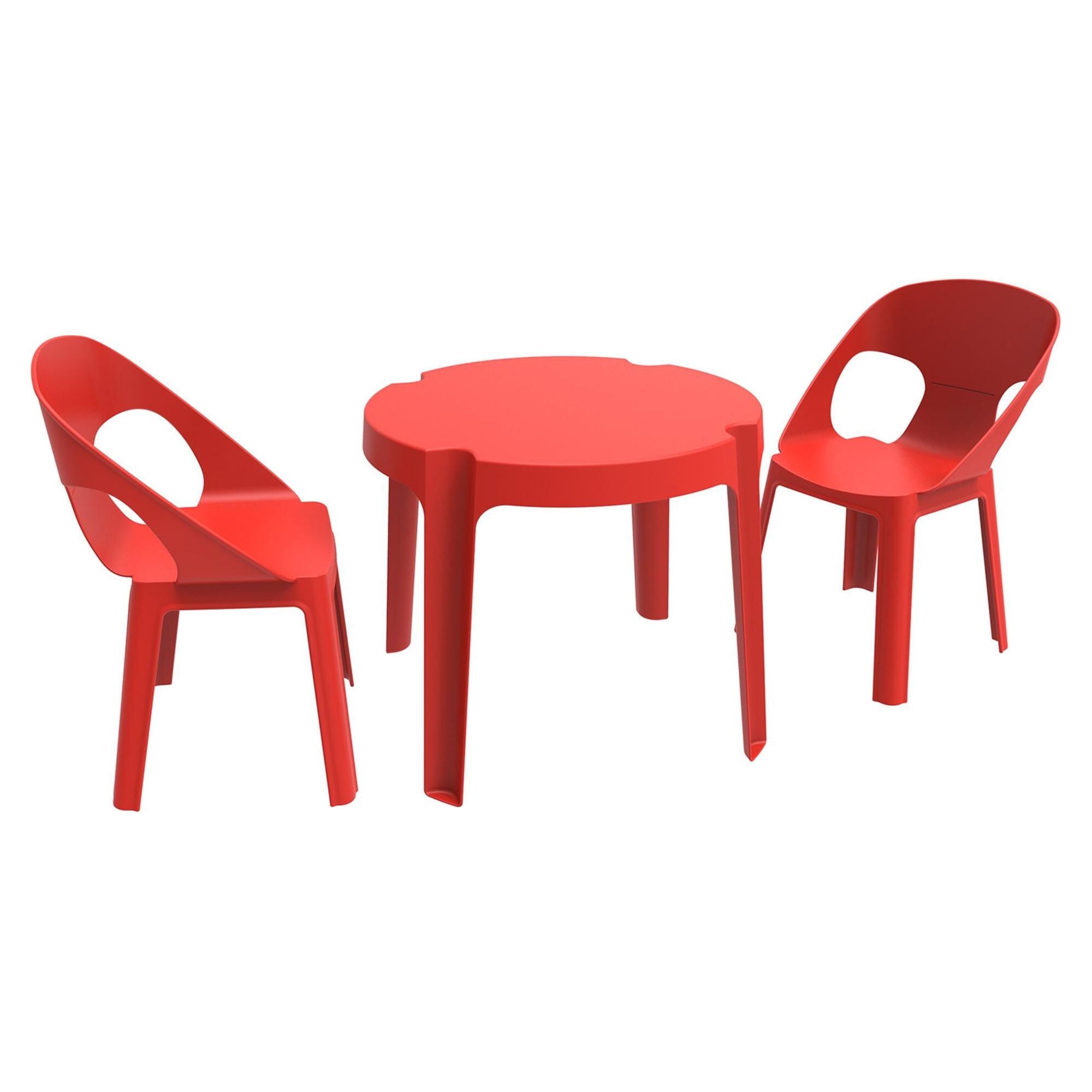 Garbar Rita Child Chair-Table Indoor, Outdoor Set 2+1 Red