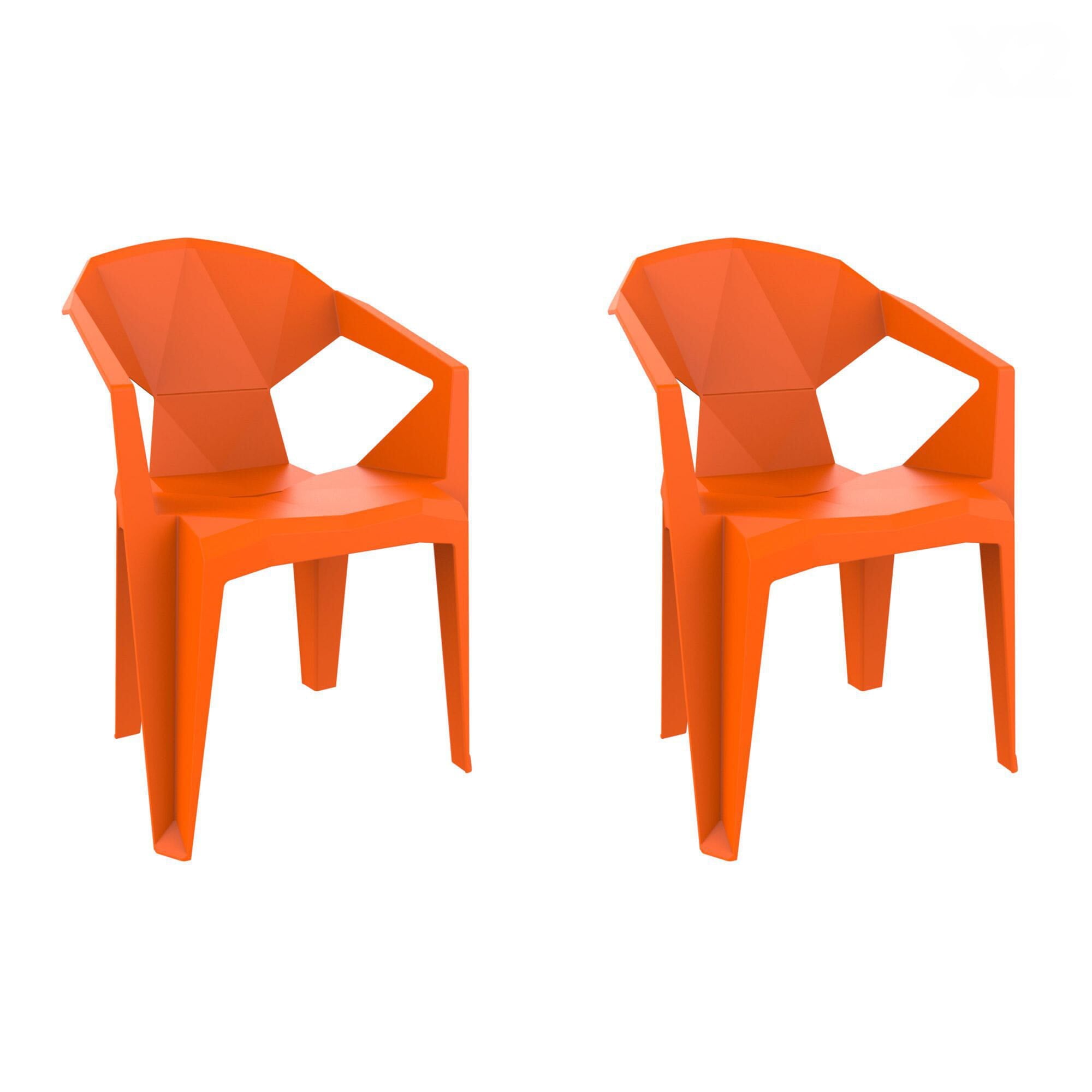 Garbar Delta armchair set 2 orange