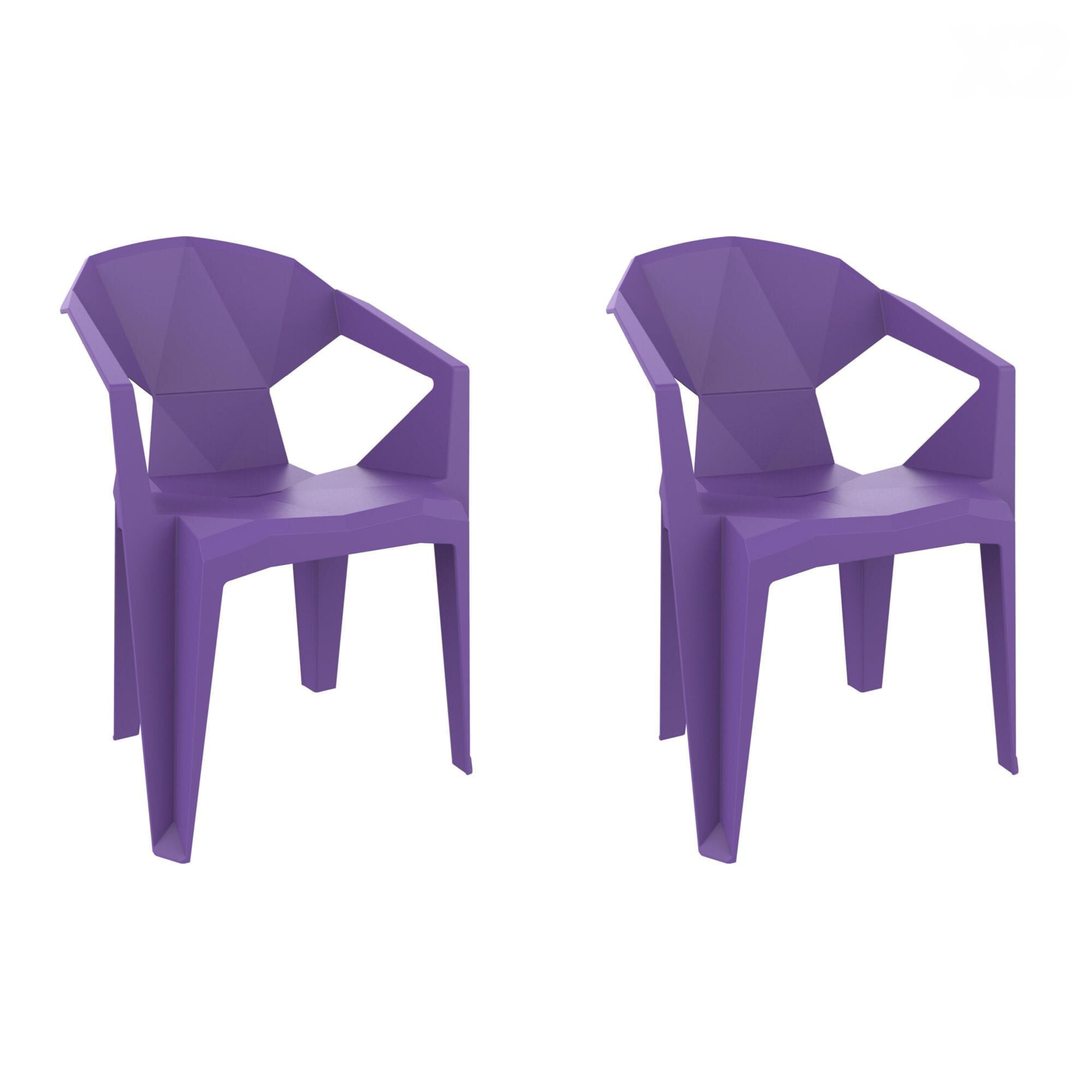 Garbar Delta armchair set 2 violet