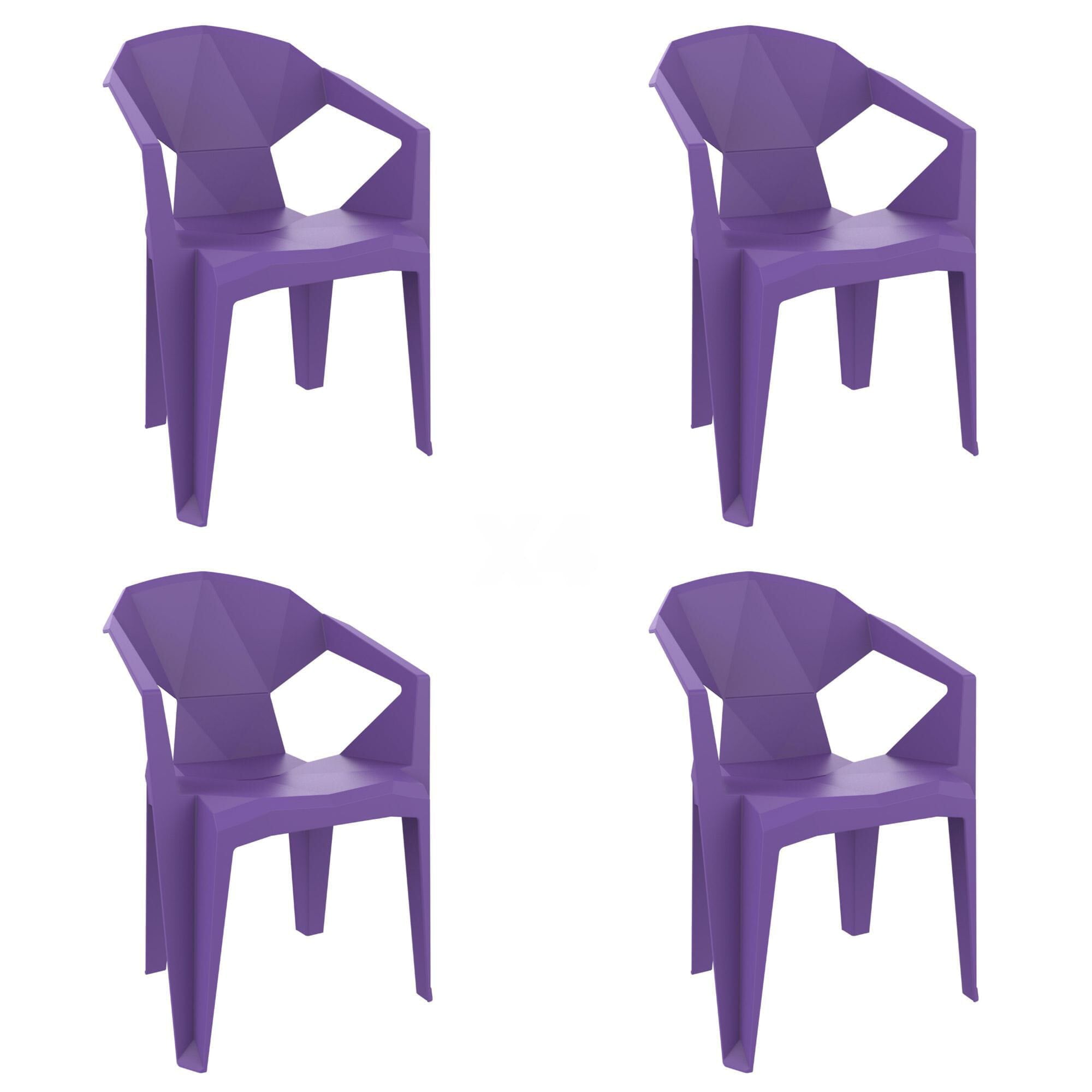 Garbar Delta armchair set 4 violet