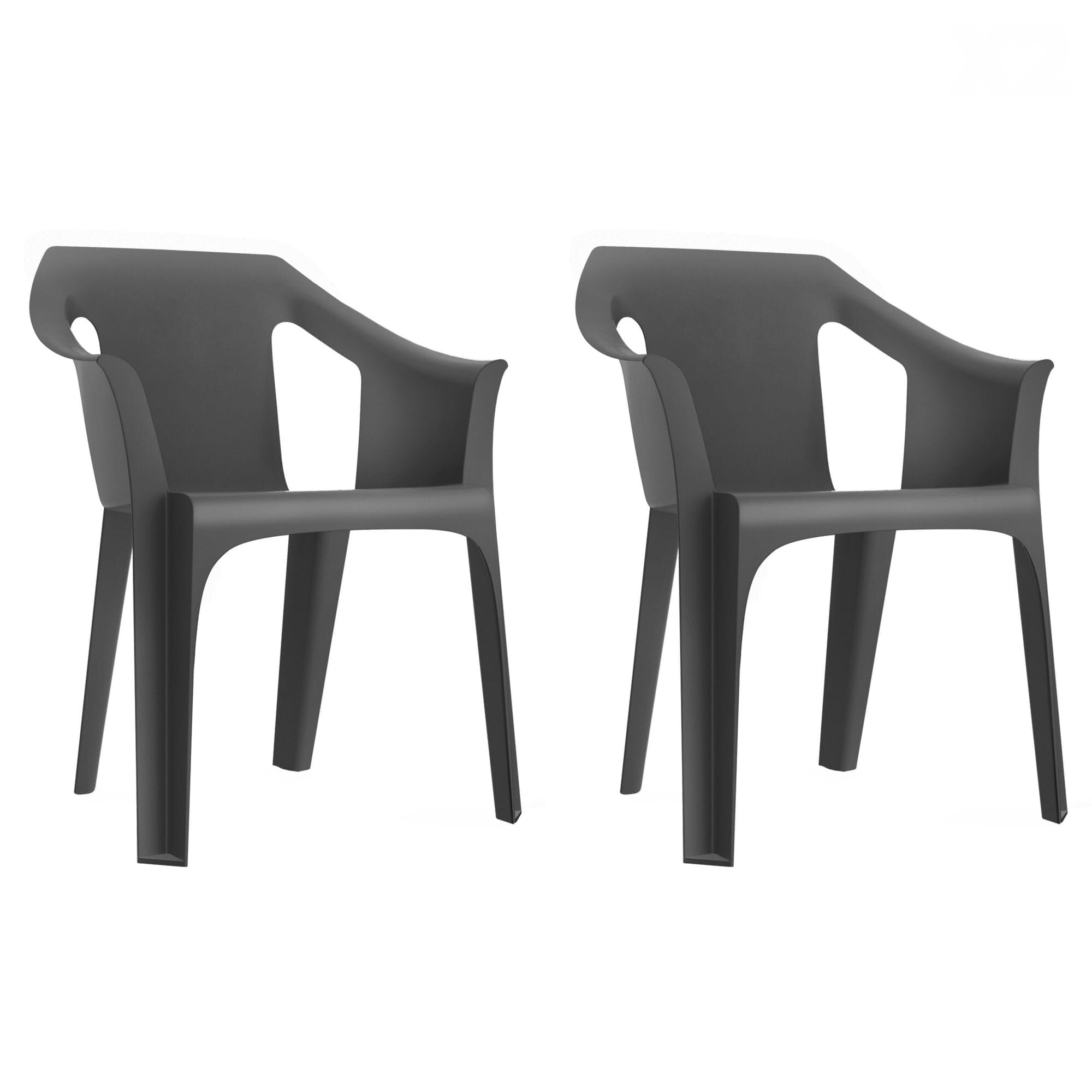 Garbar cool armchair set 2 dark gray