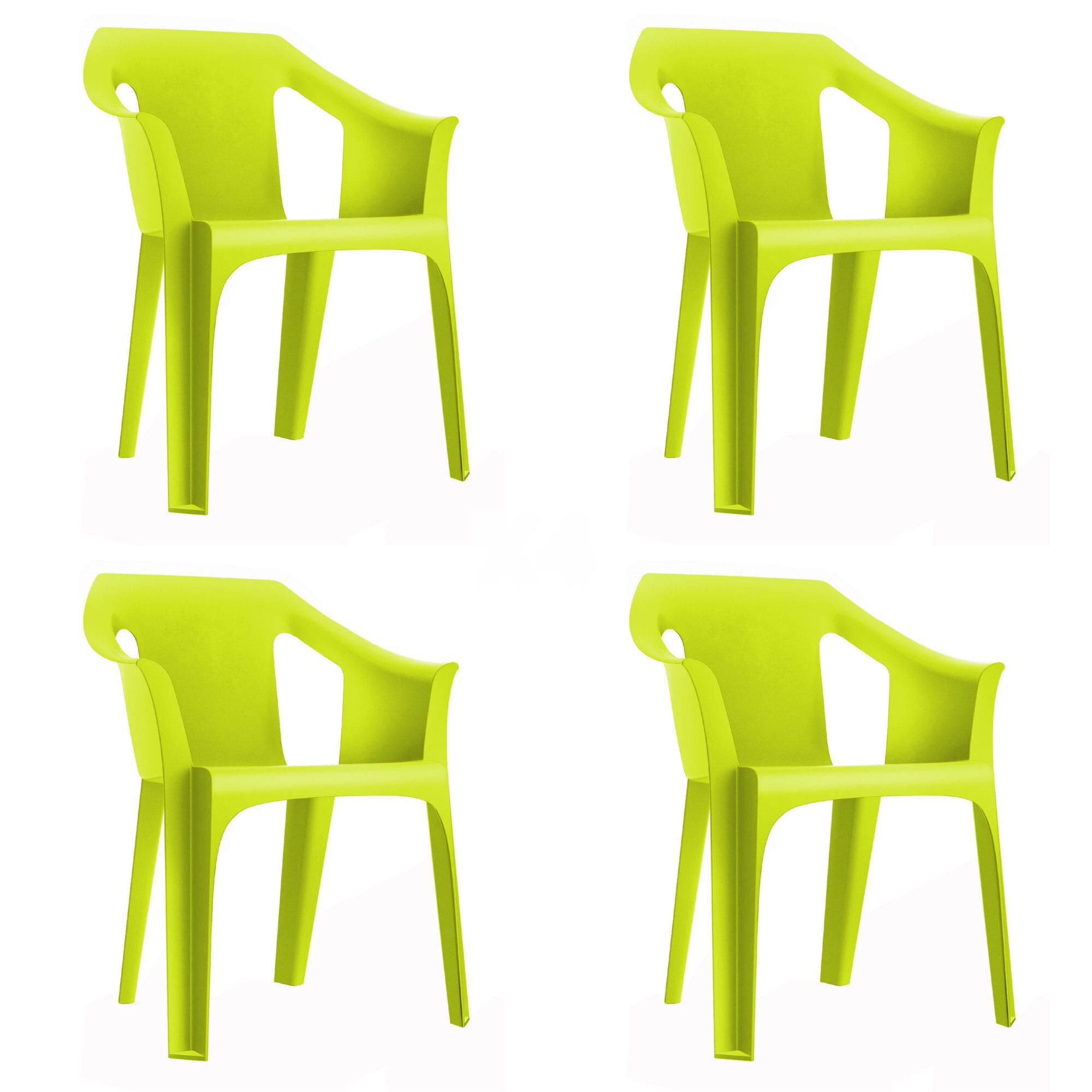 Garbar cool stoel buitenset 4 groen lime