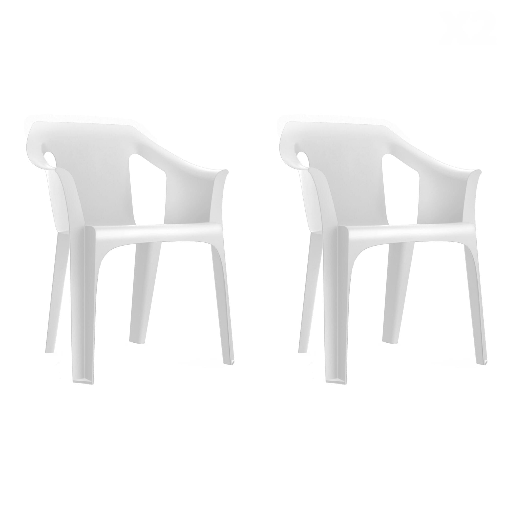 Garbar cool armchair set 2 white 2 white